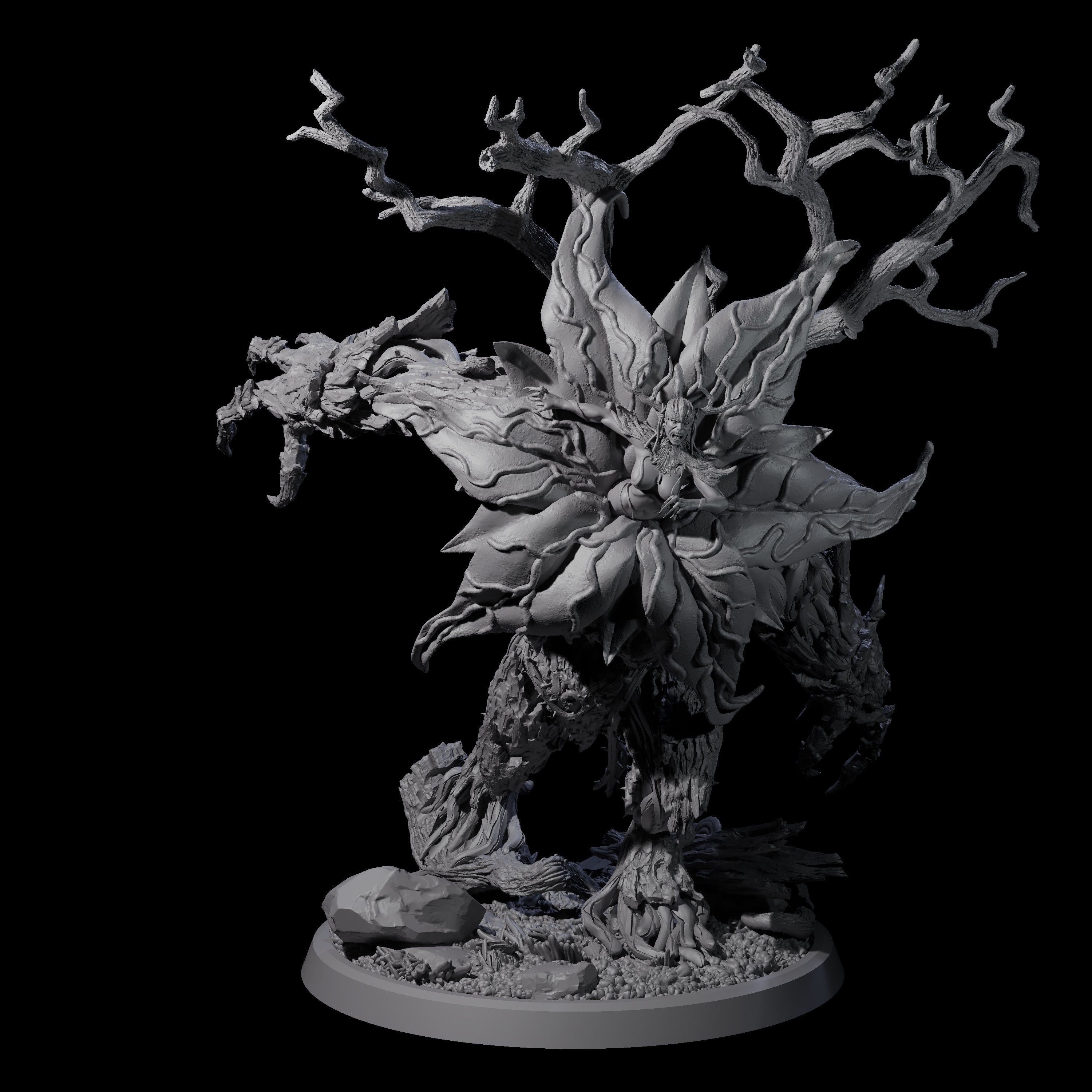 Four Blooming Bodythief Blossoms Miniature for Dungeons and Dragons, Pathfinder or other TTRPGs