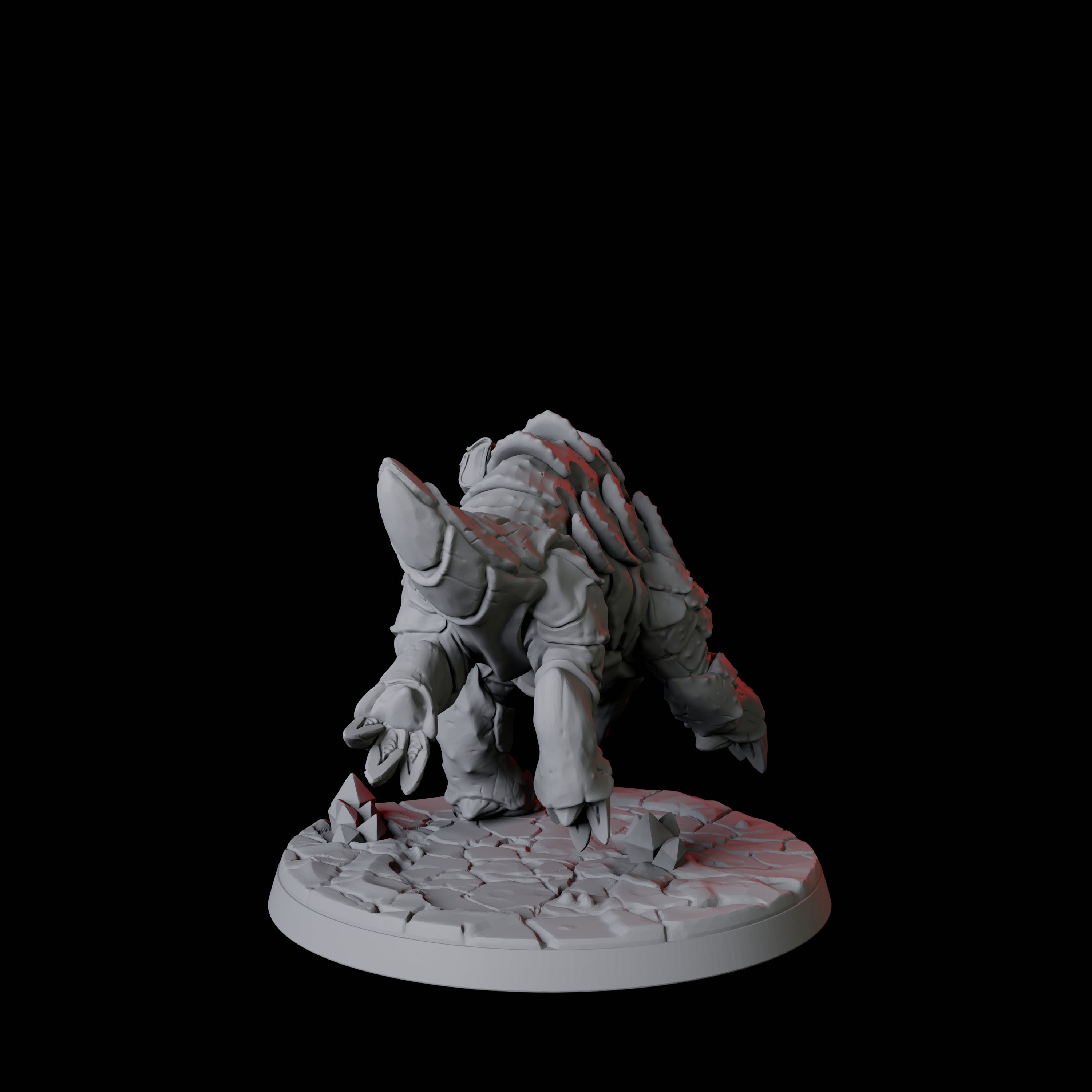 Four Burrowing Bulettes Miniature for Dungeons and Dragons, Pathfinder or other TTRPGs