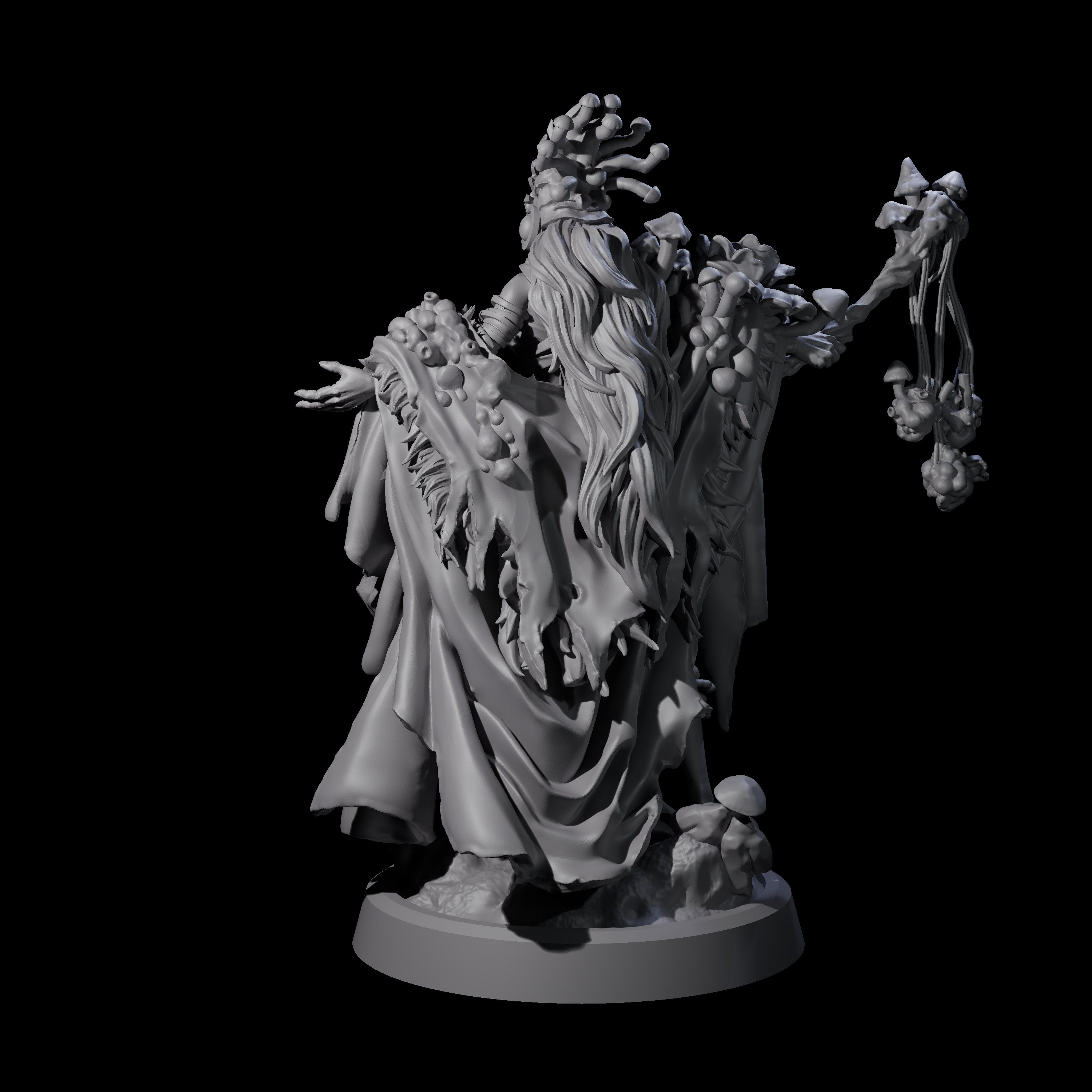 Four Casting Spore Priests Miniature for Dungeons and Dragons, Pathfinder or other TTRPGs
