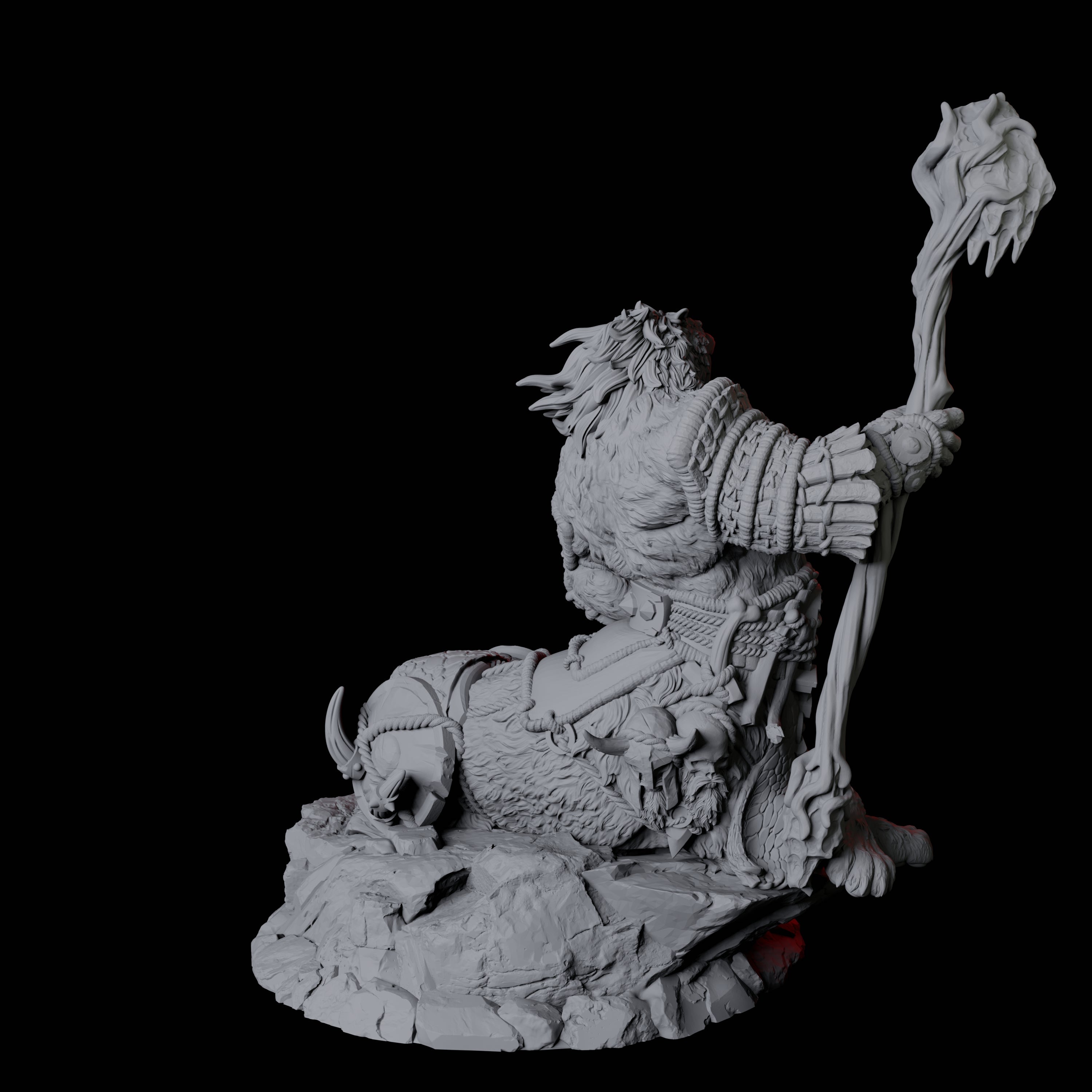 Four Cat Bear Centaurs Miniature for Dungeons and Dragons, Pathfinder or other TTRPGs