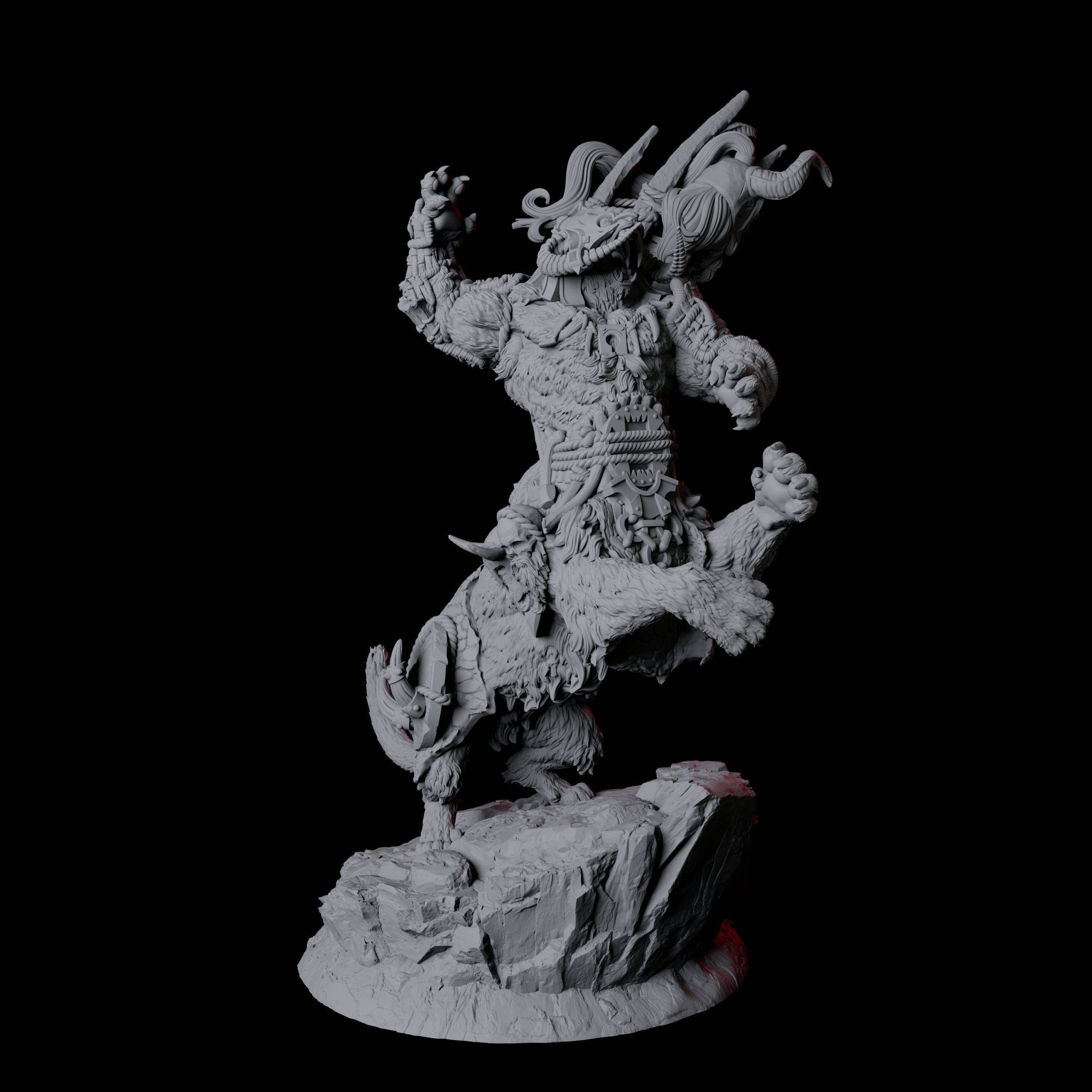 Four Cat Bear Centaurs Miniature for Dungeons and Dragons, Pathfinder or other TTRPGs