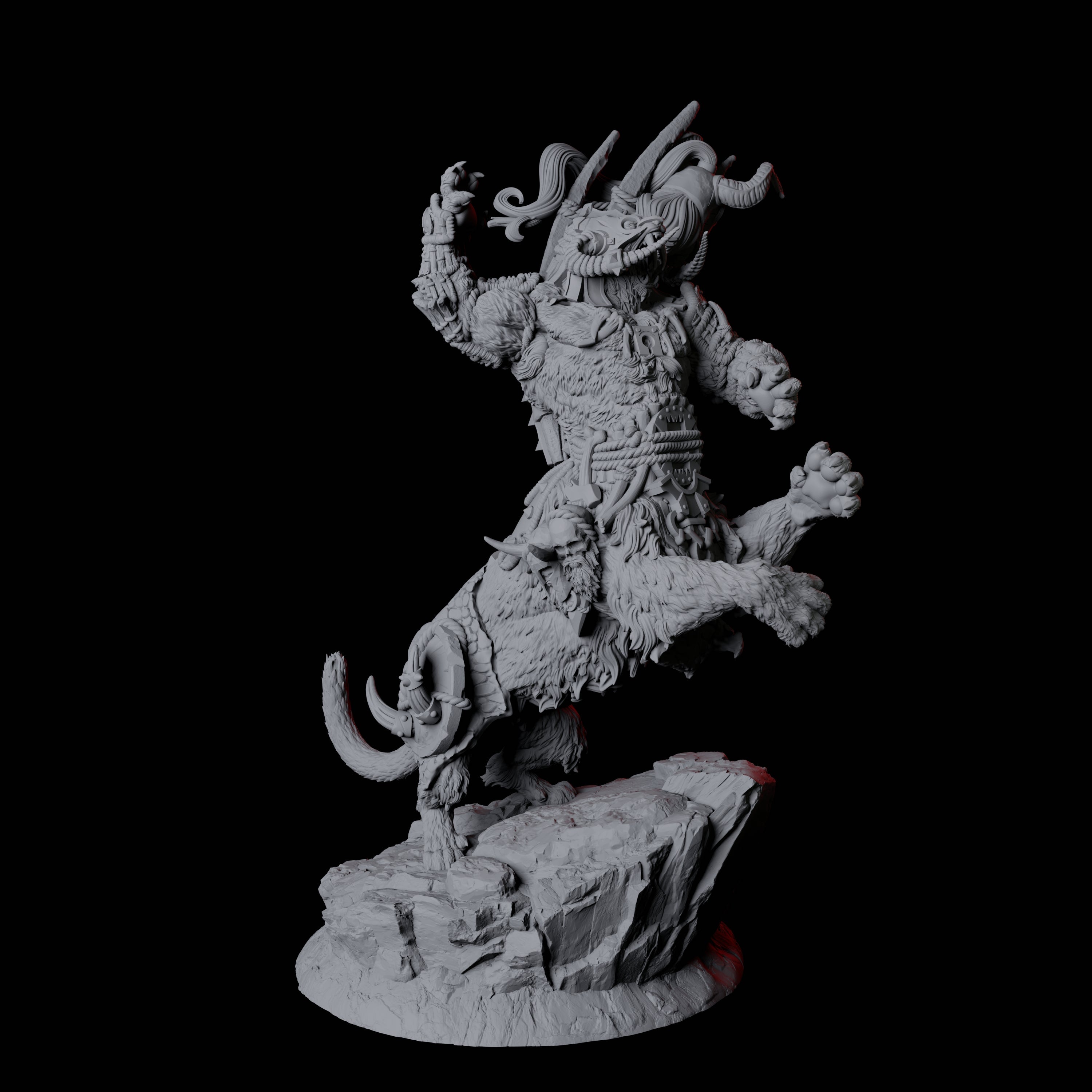 Four Cat Bear Centaurs Miniature for Dungeons and Dragons, Pathfinder or other TTRPGs