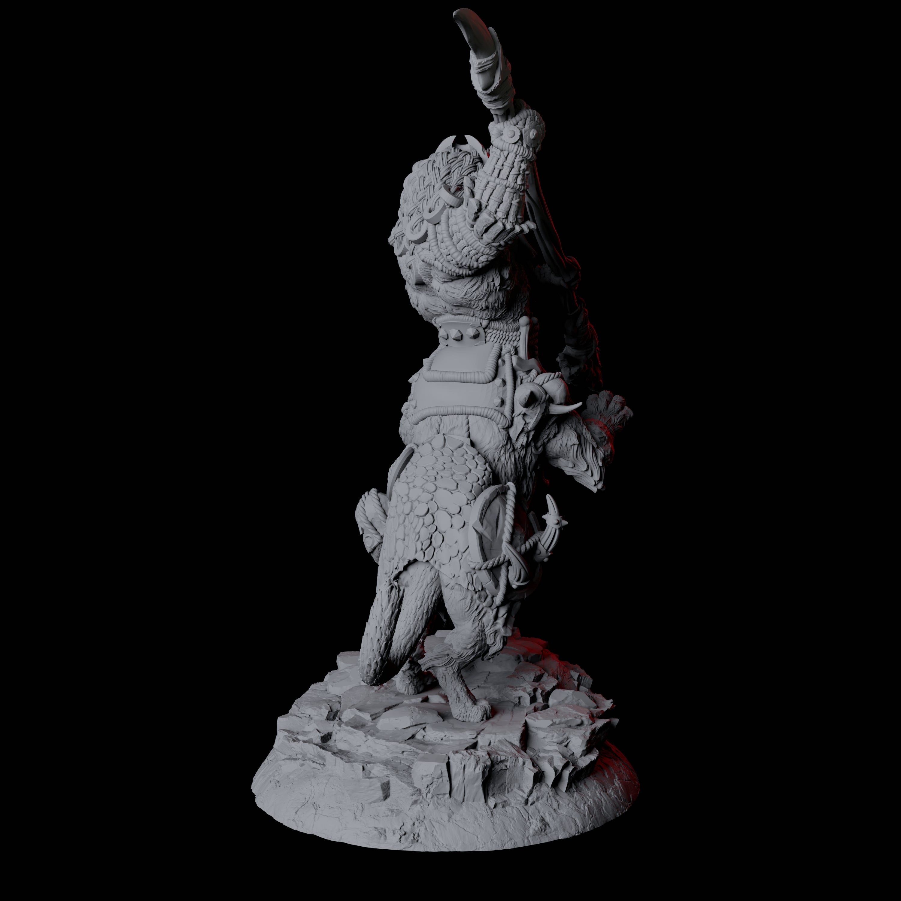 Four Cat Bear Centaurs Miniature for Dungeons and Dragons, Pathfinder or other TTRPGs