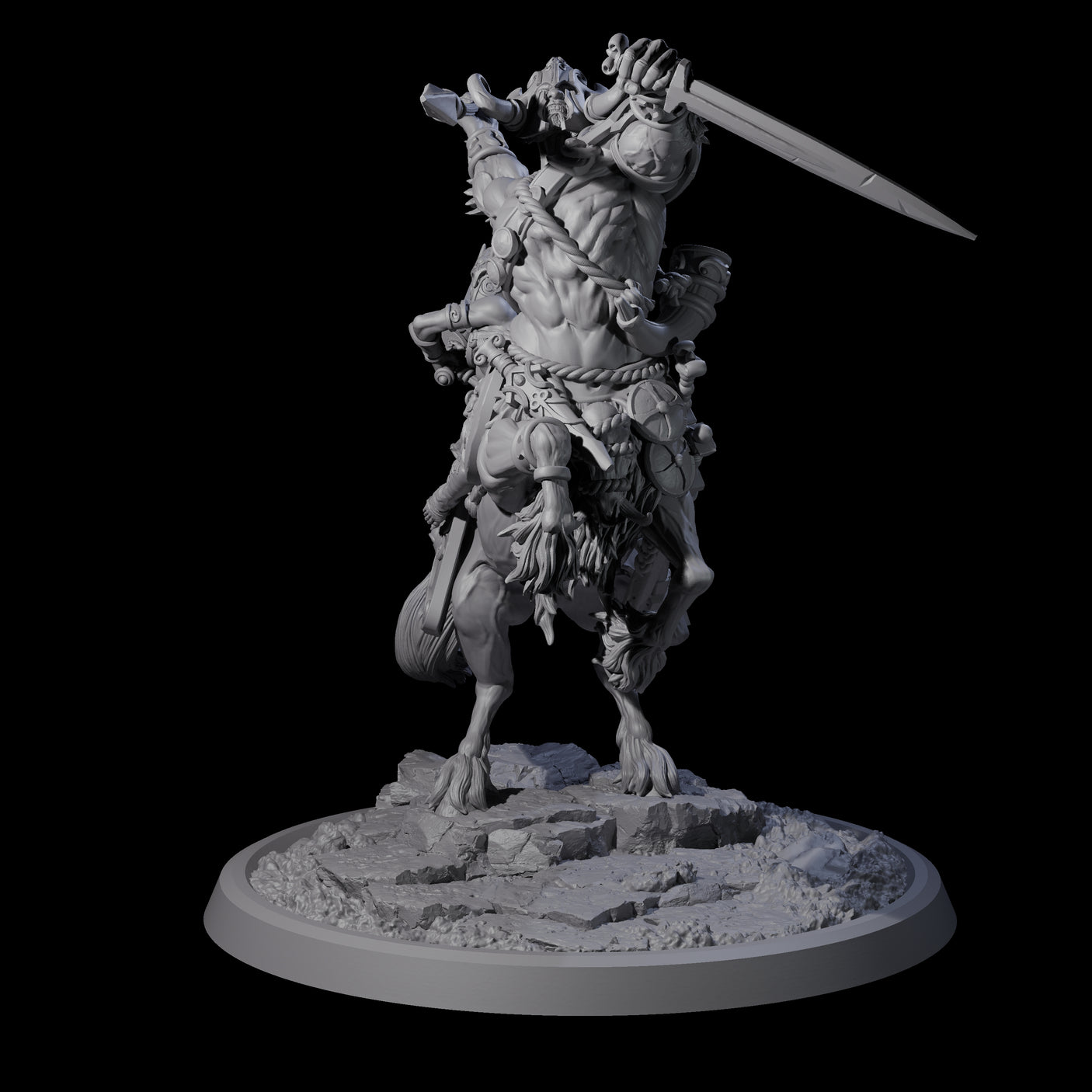 Four Centaur Elf Teamups Miniature for Dungeons and Dragons, Pathfinder or other TTRPGs