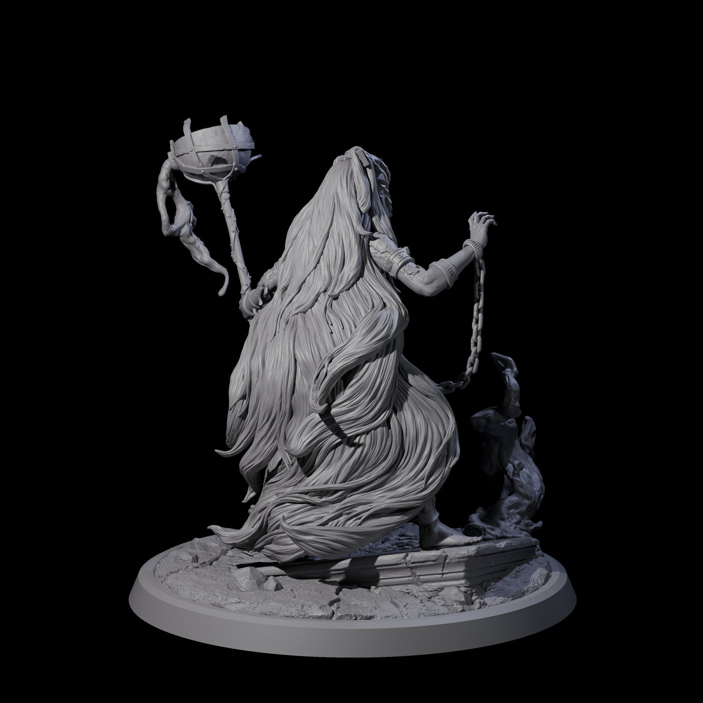 Four Chainbound Kyton Priestesses Miniature for Dungeons and Dragons, Pathfinder or other TTRPGs