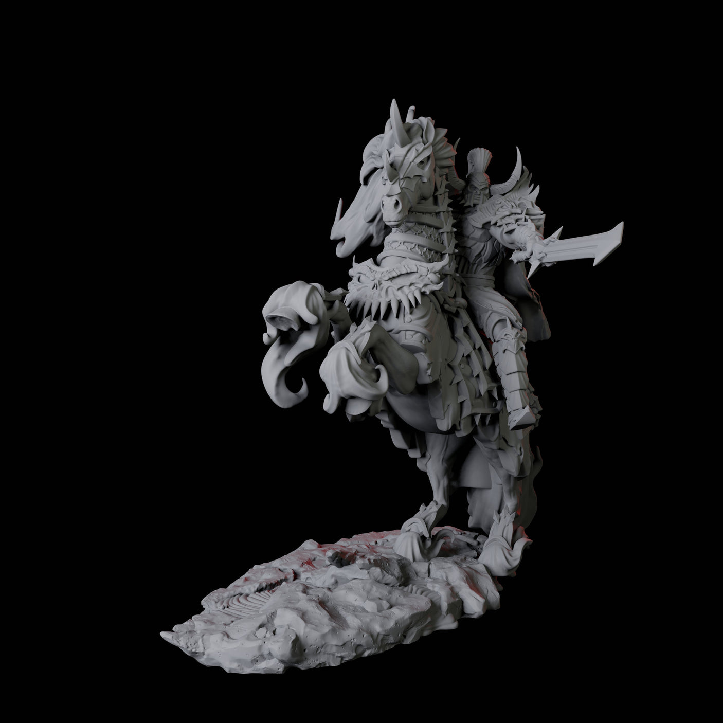 Four Charging Hellknights Miniature for Dungeons and Dragons, Pathfinder or other TTRPGs