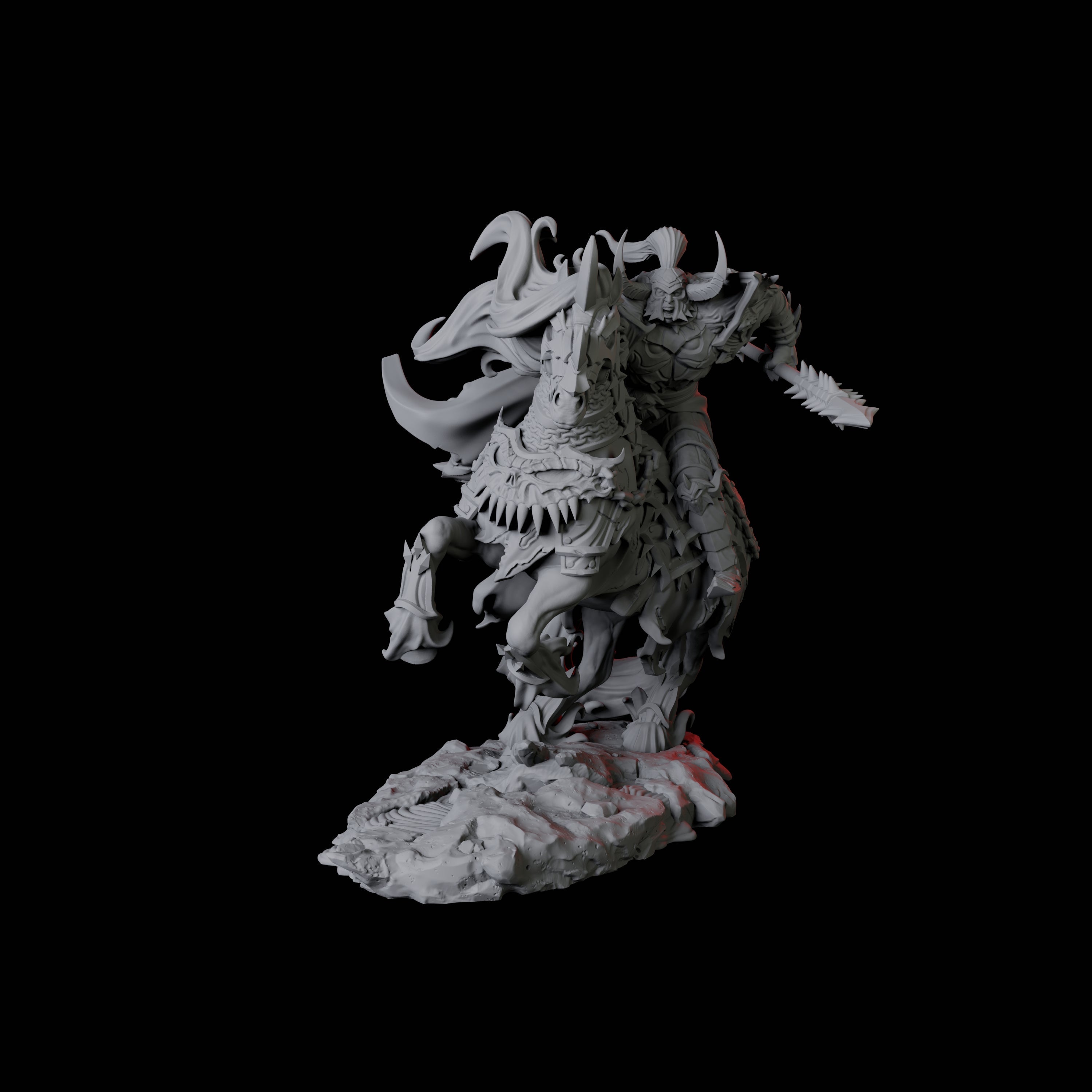 Four Charging Hellknights Miniature for Dungeons and Dragons, Pathfinder or other TTRPGs