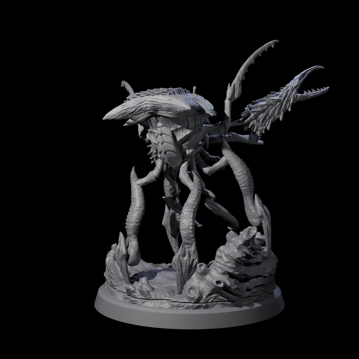 Four Chitinous Kruthiks Miniature for Dungeons and Dragons, Pathfinder or other TTRPGs