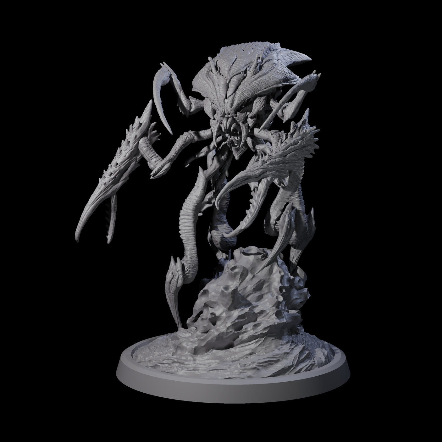 Four Chitinous Kruthiks Miniature for Dungeons and Dragons, Pathfinder or other TTRPGs