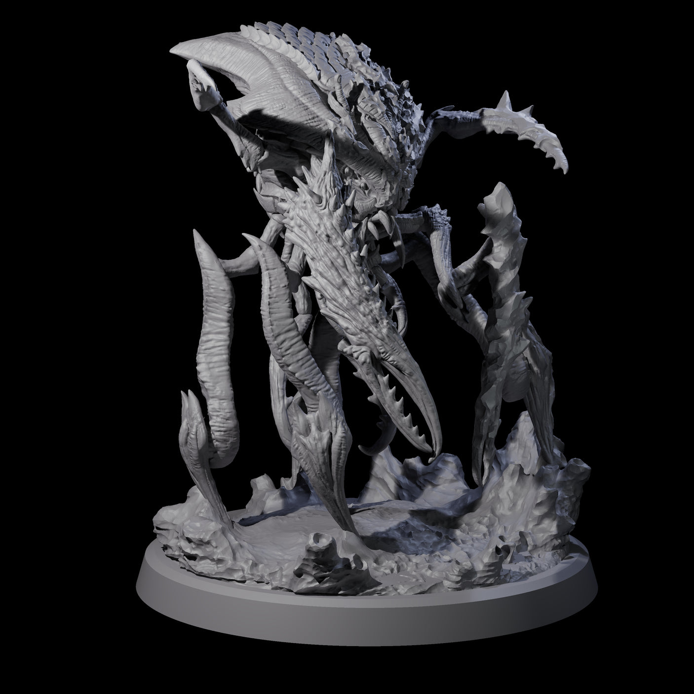 Four Chitinous Kruthiks Miniature for Dungeons and Dragons, Pathfinder or other TTRPGs