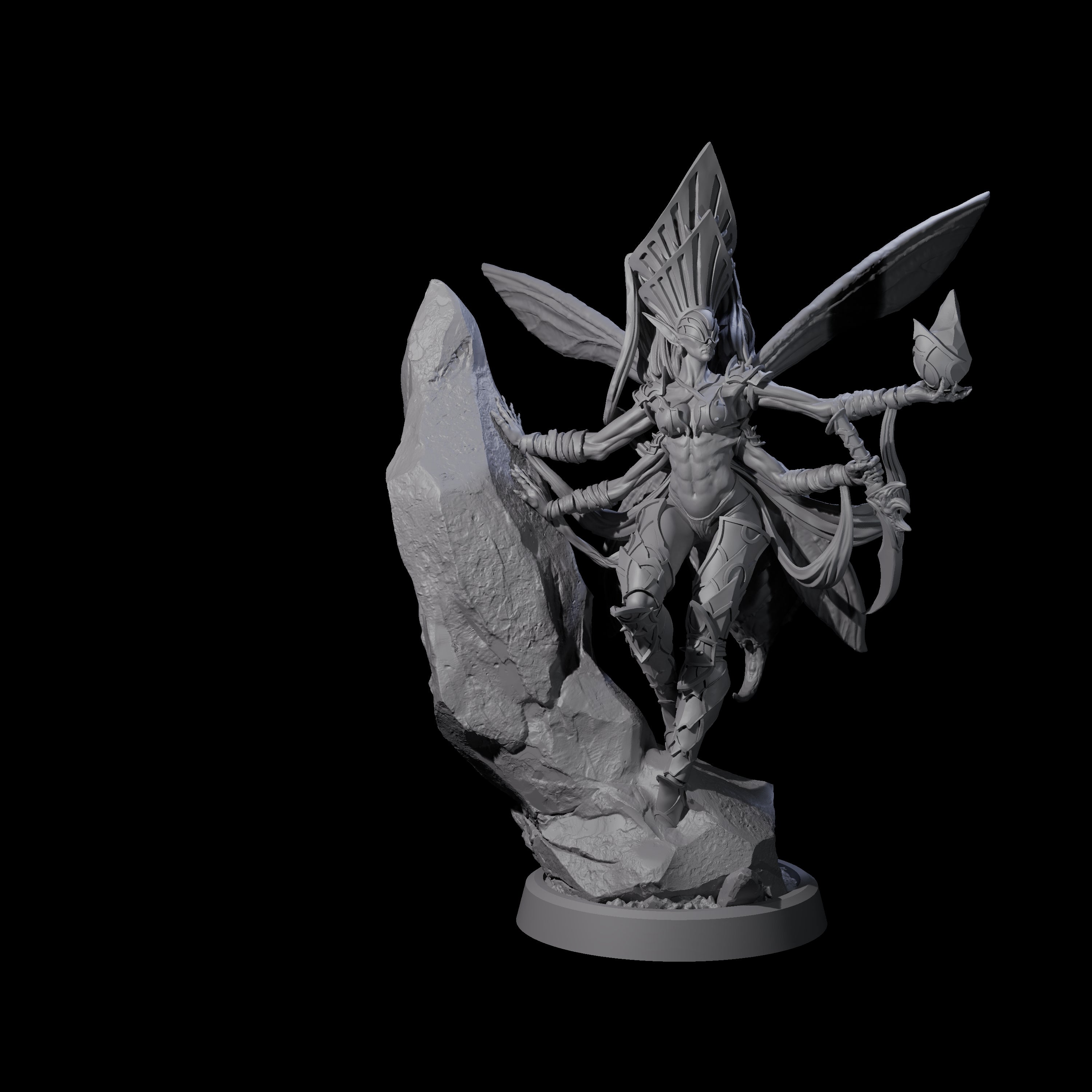 Four Chitinous Psionic Seers Miniature for Dungeons and Dragons, Pathfinder or other TTRPGs