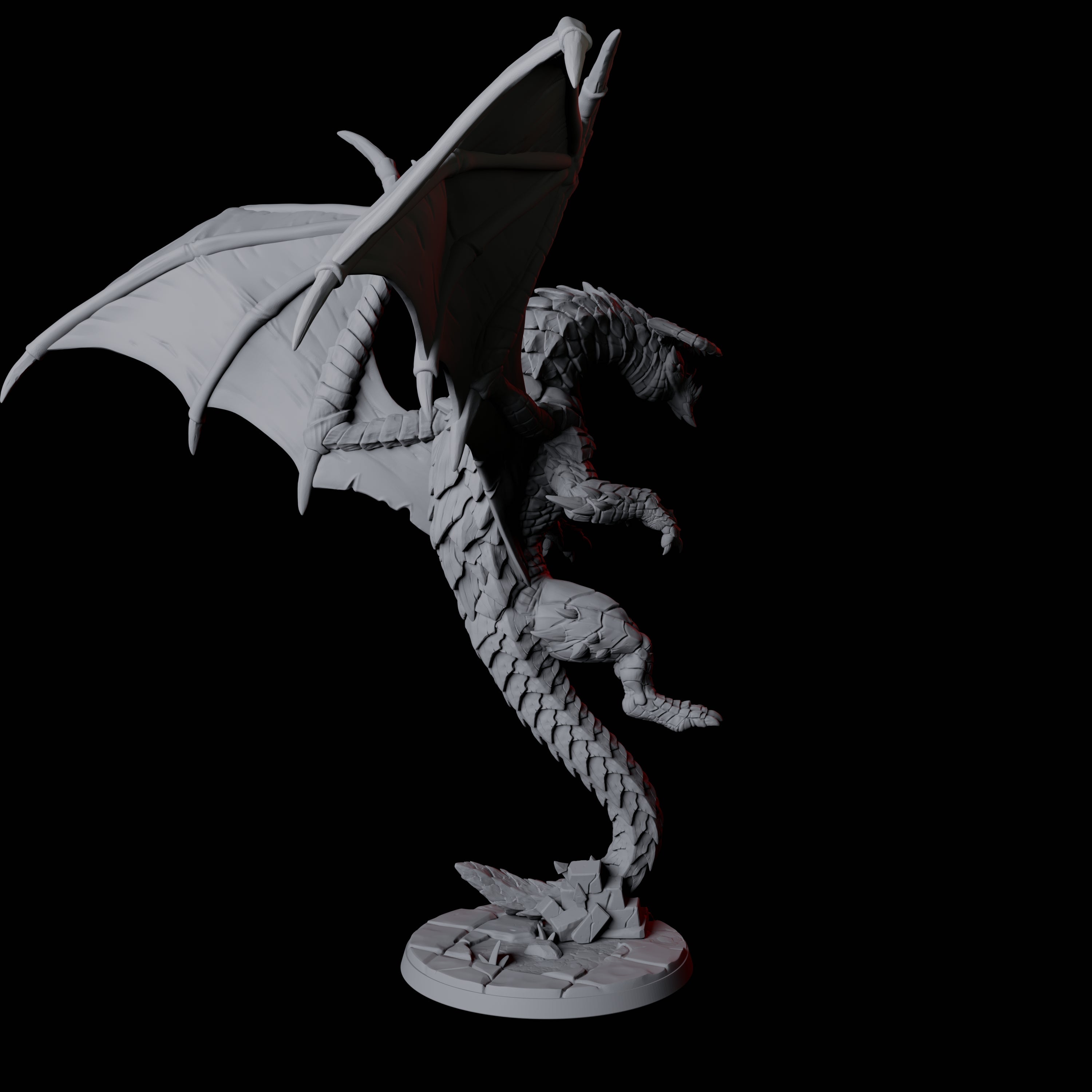 Four Chromatic Dragons Miniature for Dungeons and Dragons, Pathfinder or other TTRPGs