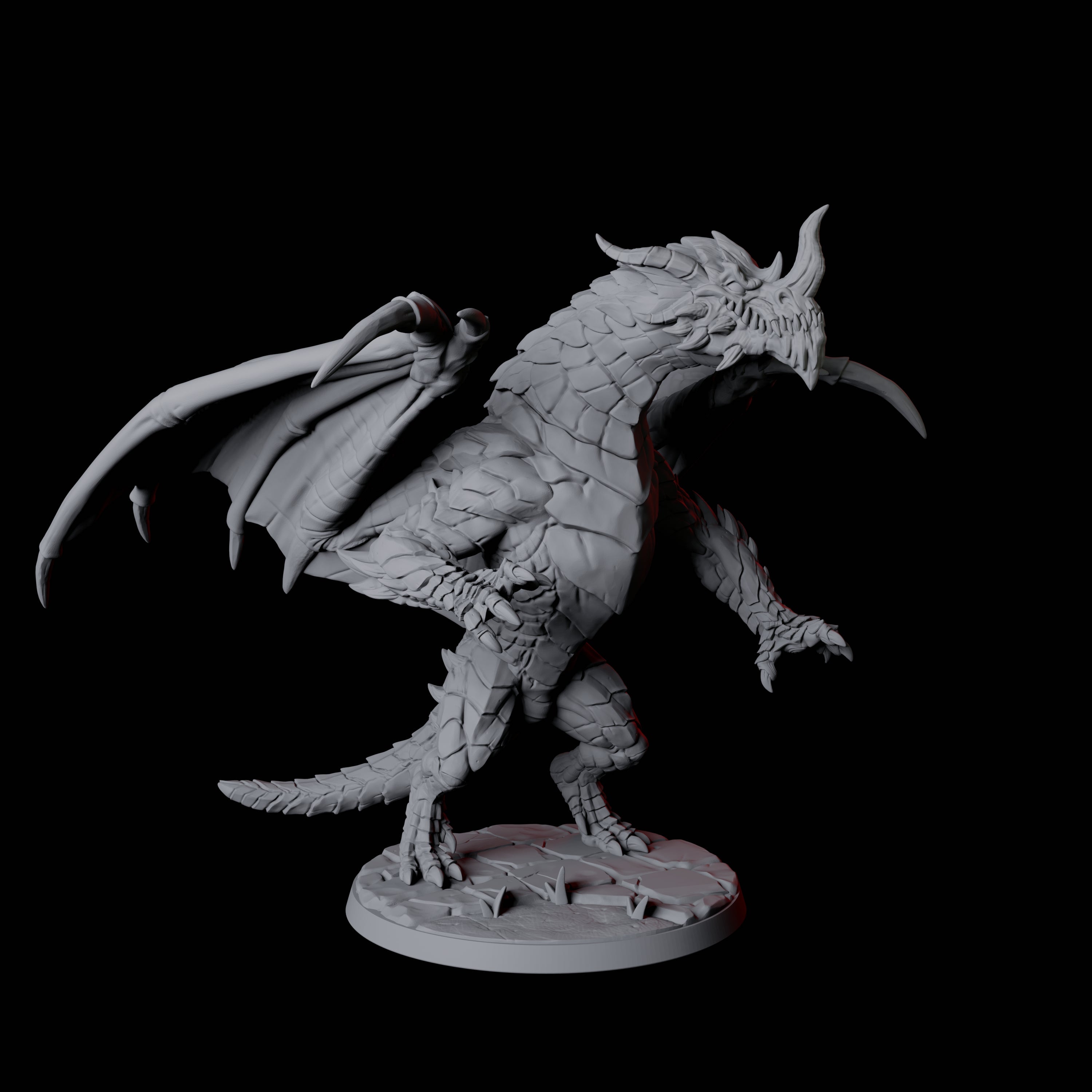 Four Chromatic Dragons Miniature for Dungeons and Dragons, Pathfinder or other TTRPGs