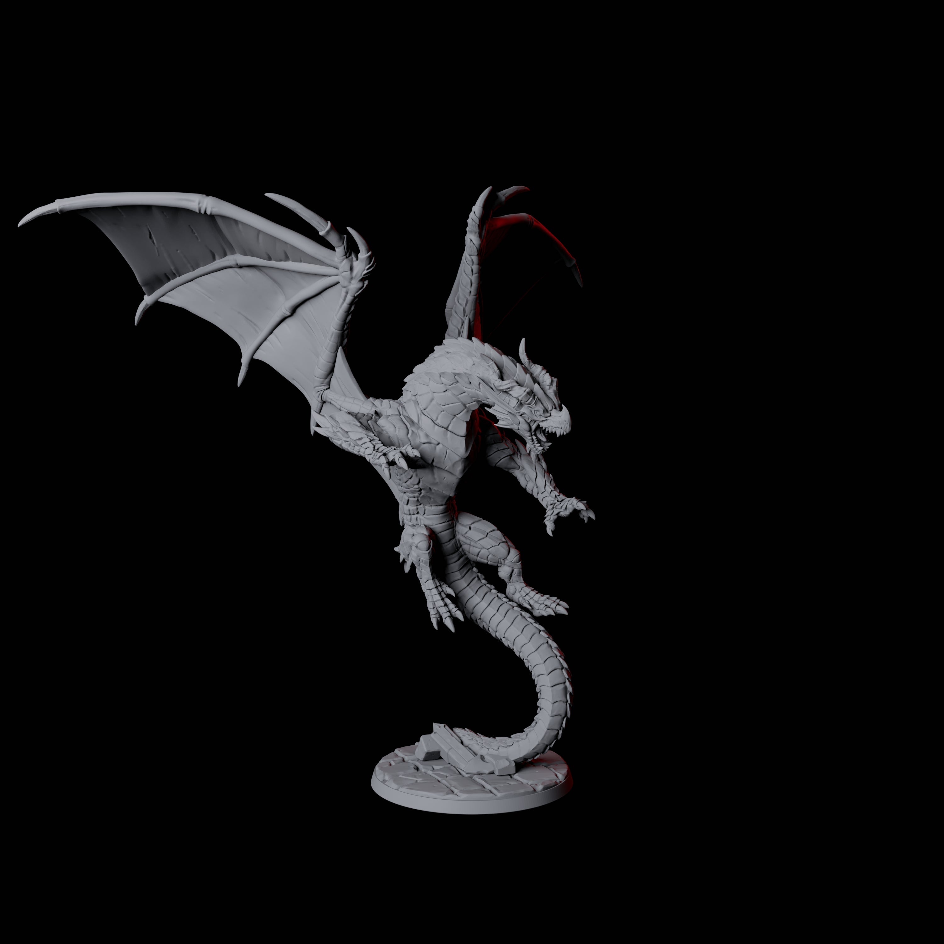 Four Chromatic Dragons Miniature for Dungeons and Dragons, Pathfinder or other TTRPGs