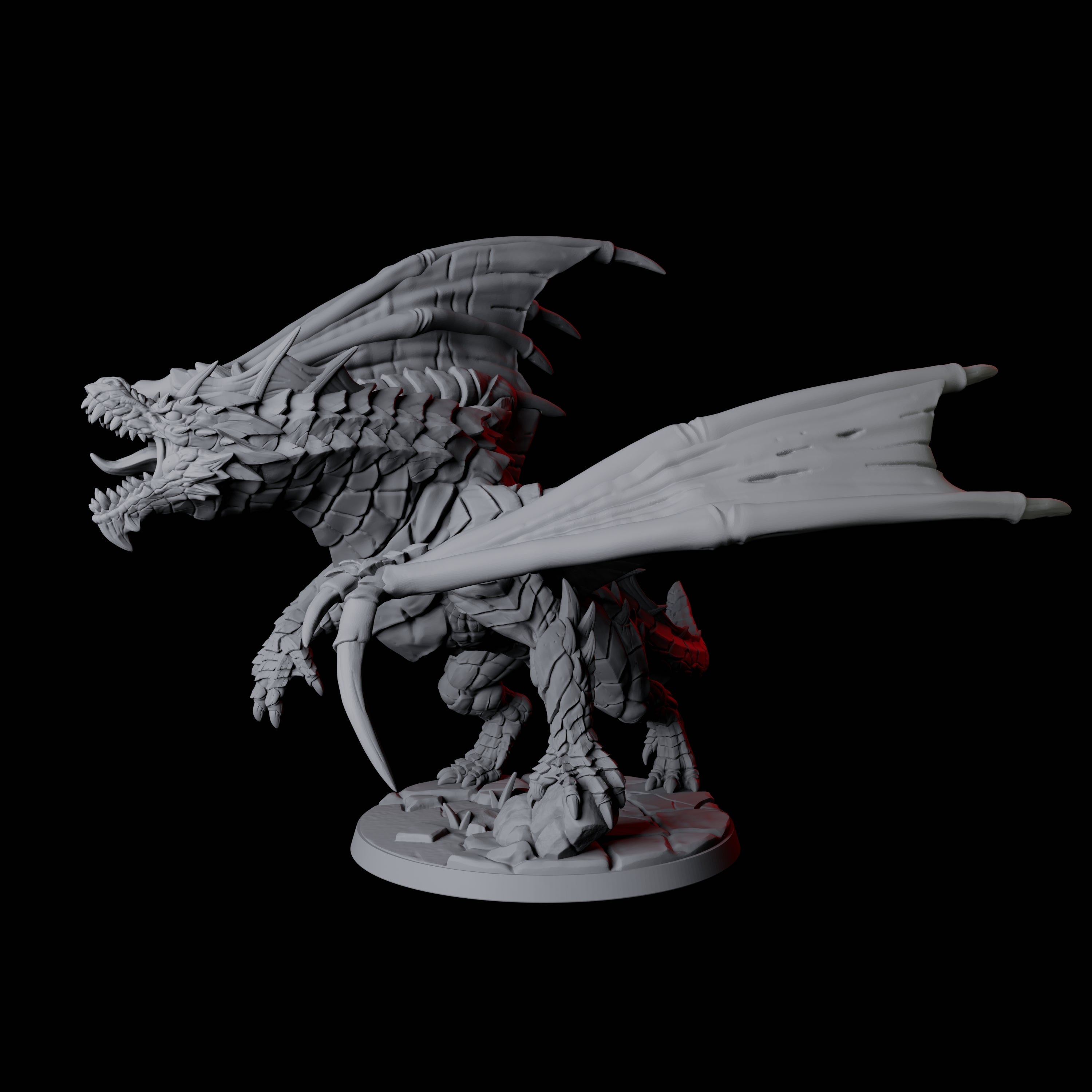 Four Chromatic Dragons Miniature for Dungeons and Dragons, Pathfinder or other TTRPGs