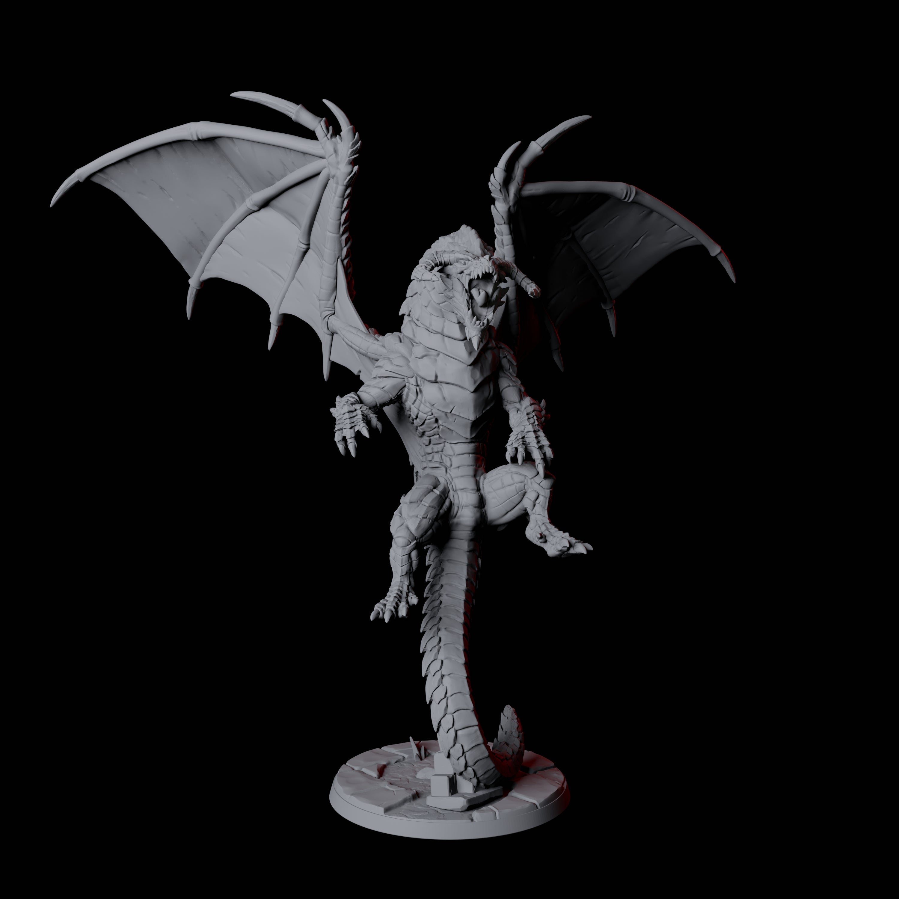 Four Chromatic Dragons Miniature for Dungeons and Dragons, Pathfinder or other TTRPGs