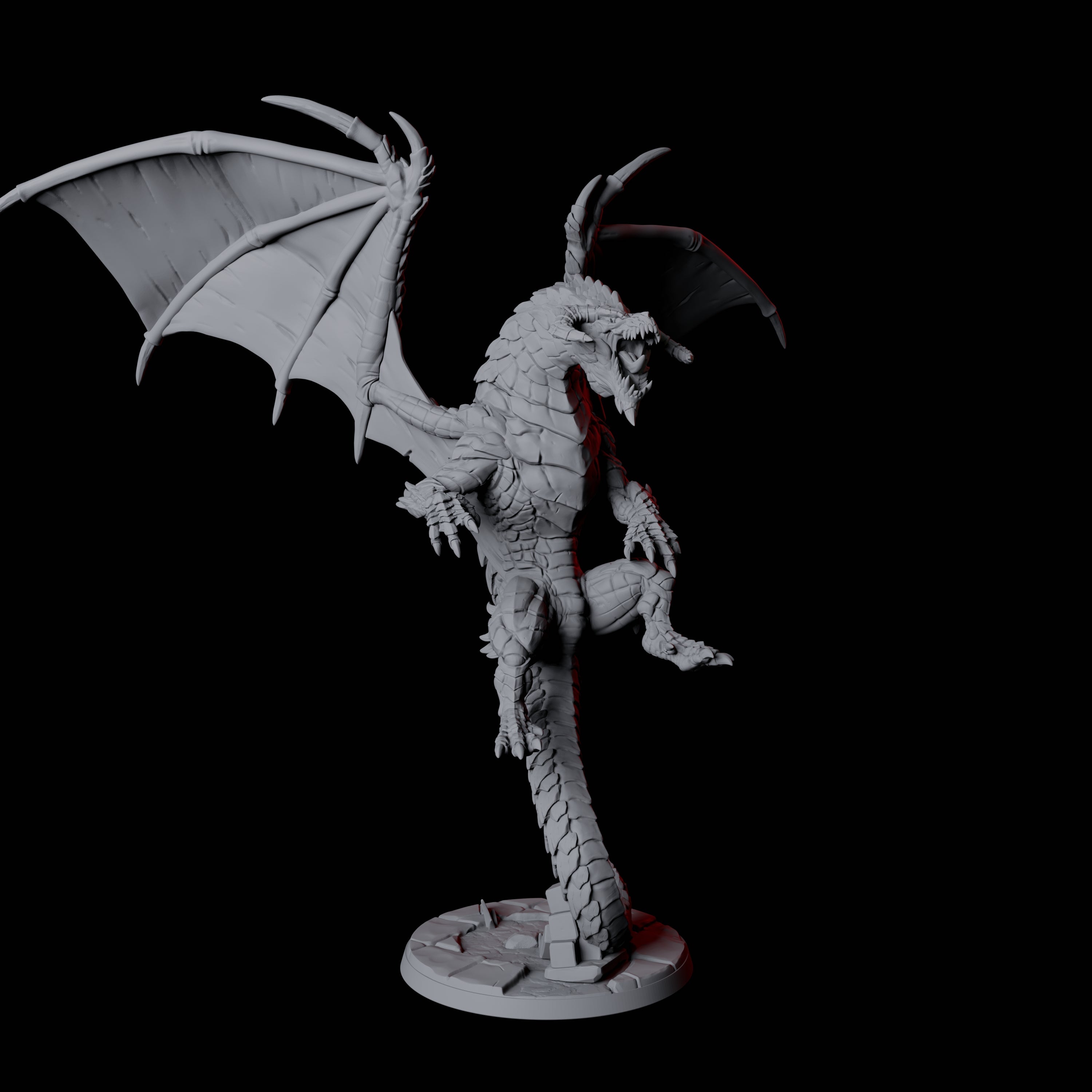 Four Chromatic Dragons Miniature for Dungeons and Dragons, Pathfinder or other TTRPGs