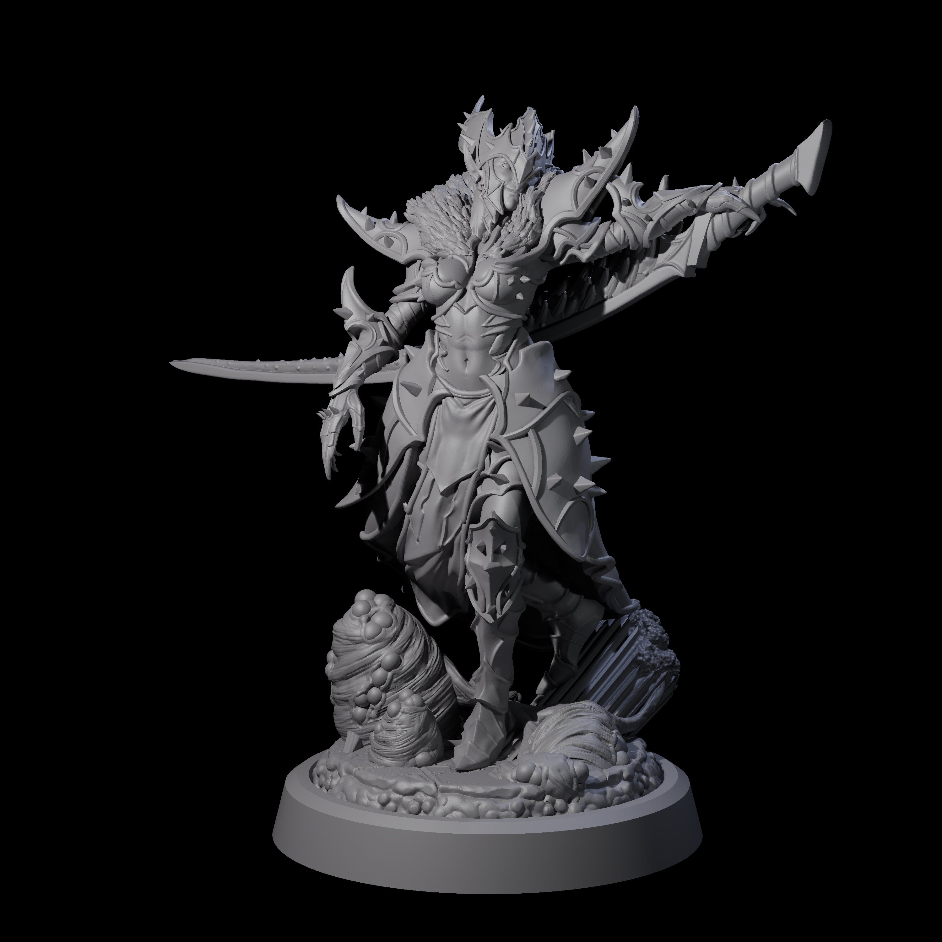 Four Corrupted Hive Protectors Miniature for Dungeons and Dragons, Pathfinder or other TTRPGs