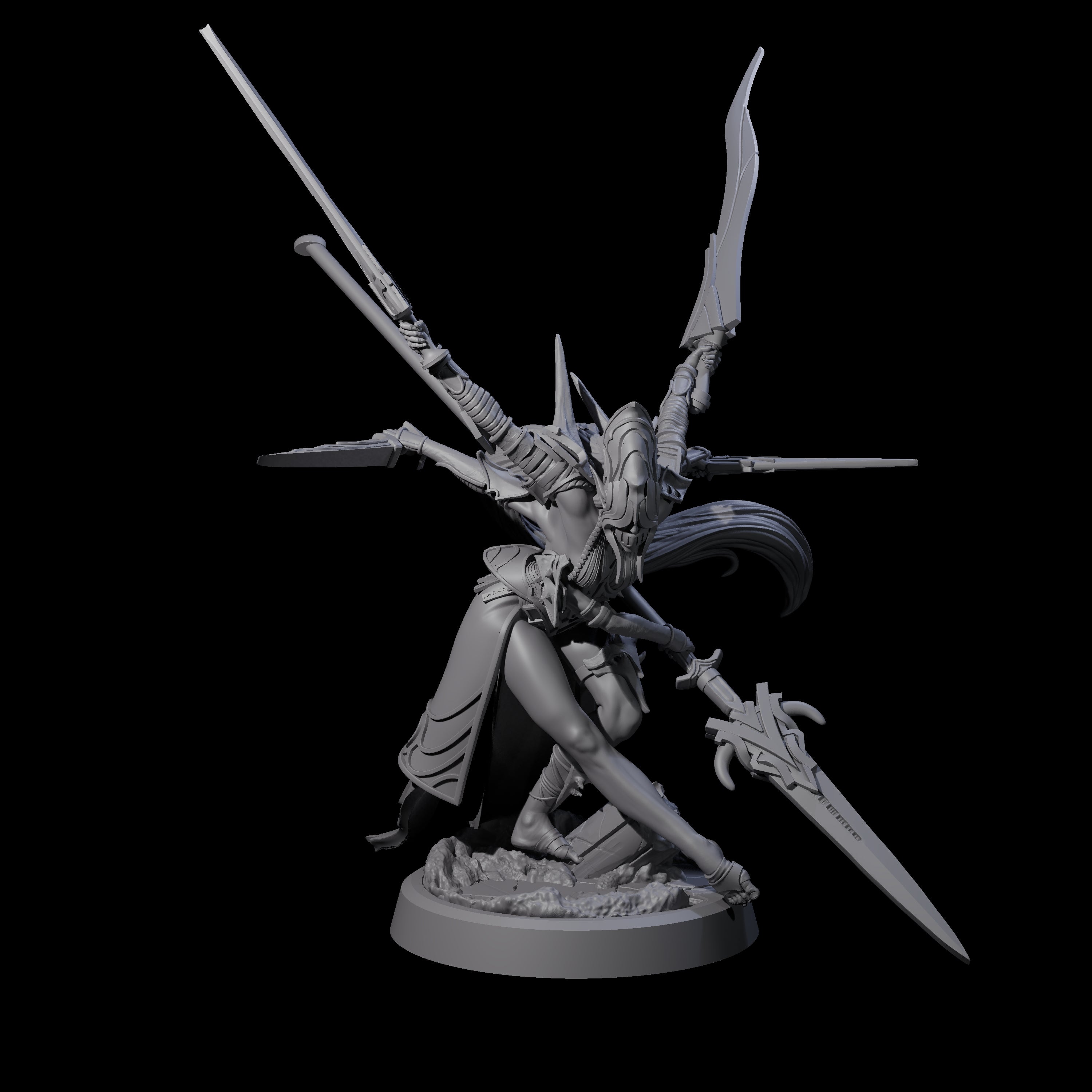 Four Corrupted Mariliths Miniature for Dungeons and Dragons, Pathfinder or other TTRPGs