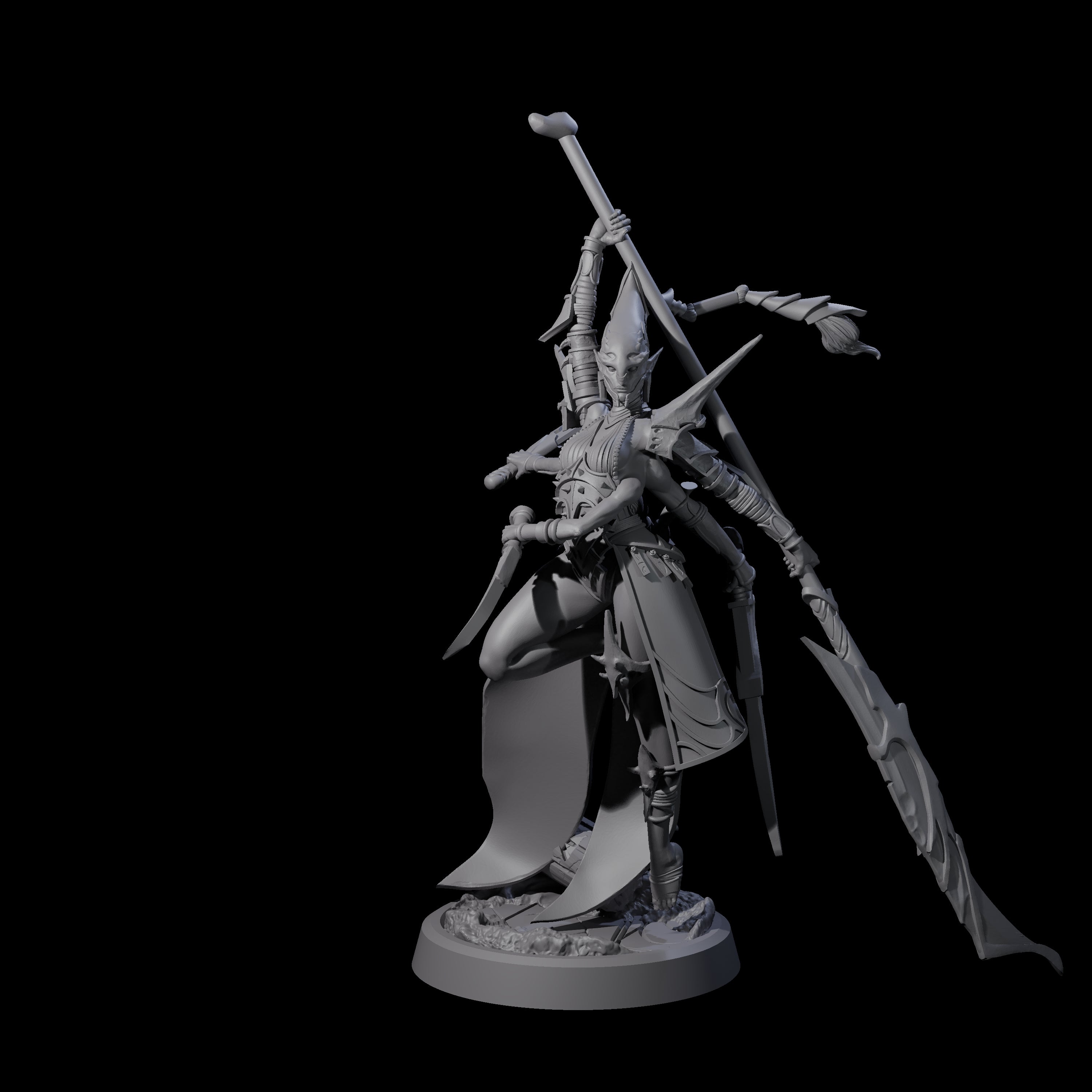 Four Corrupted Mariliths Miniature for Dungeons and Dragons, Pathfinder or other TTRPGs