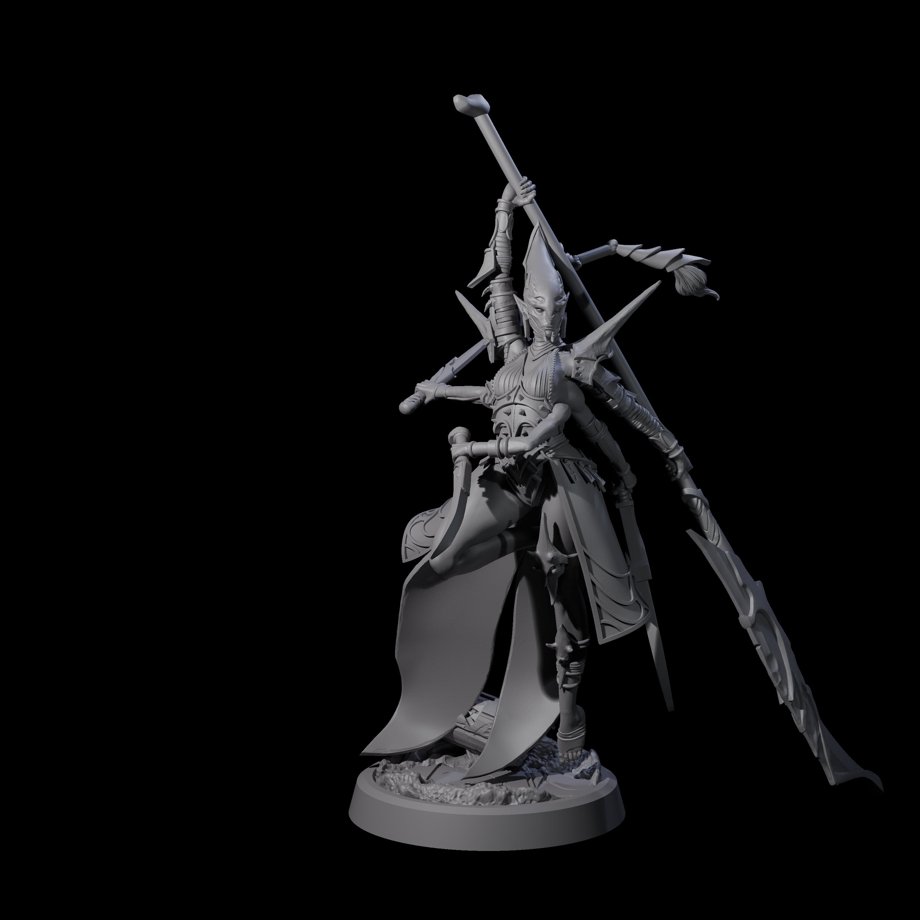 Four Corrupted Mariliths Miniature for Dungeons and Dragons, Pathfinder or other TTRPGs