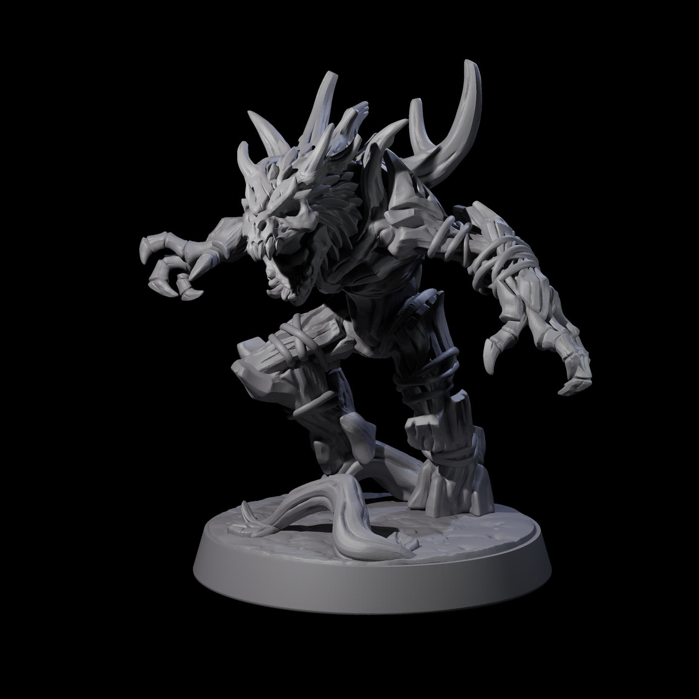 Four Corrupted Wood Woads Miniature for Dungeons and Dragons, Pathfinder or other TTRPGs