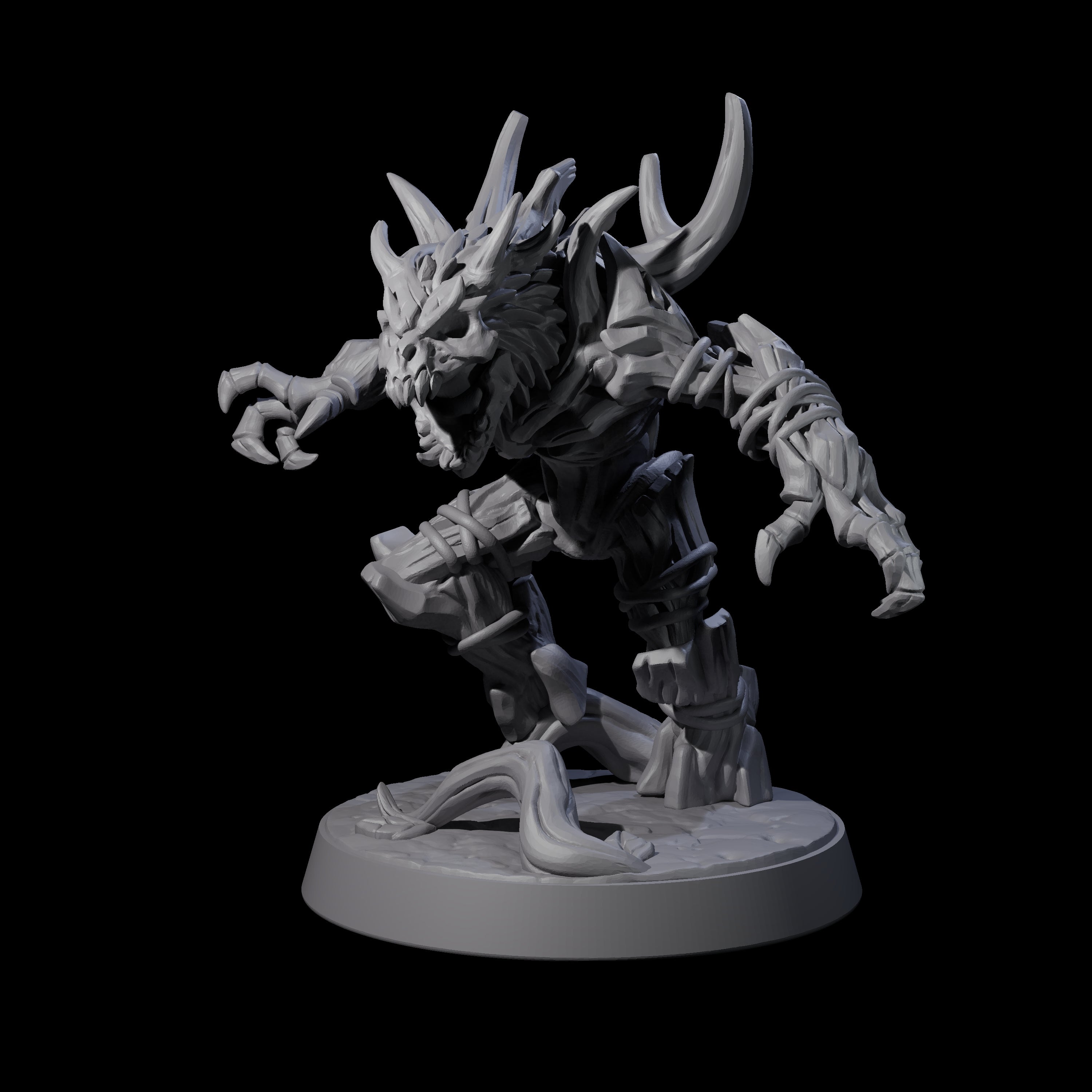 Four Corrupted Wood Woads Miniature for Dungeons and Dragons, Pathfinder or other TTRPGs