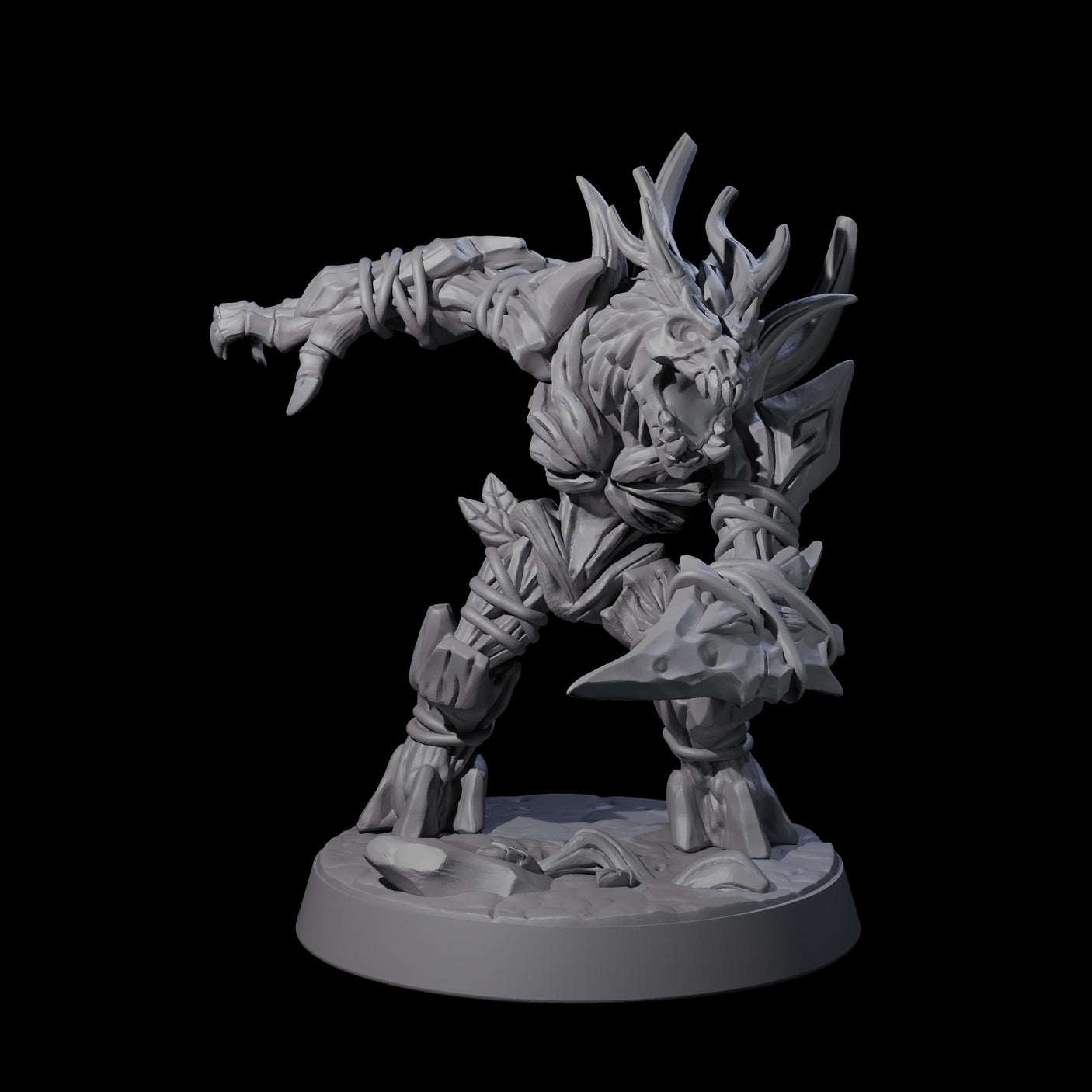 Four Corrupted Wood Woads Miniature for Dungeons and Dragons, Pathfinder or other TTRPGs