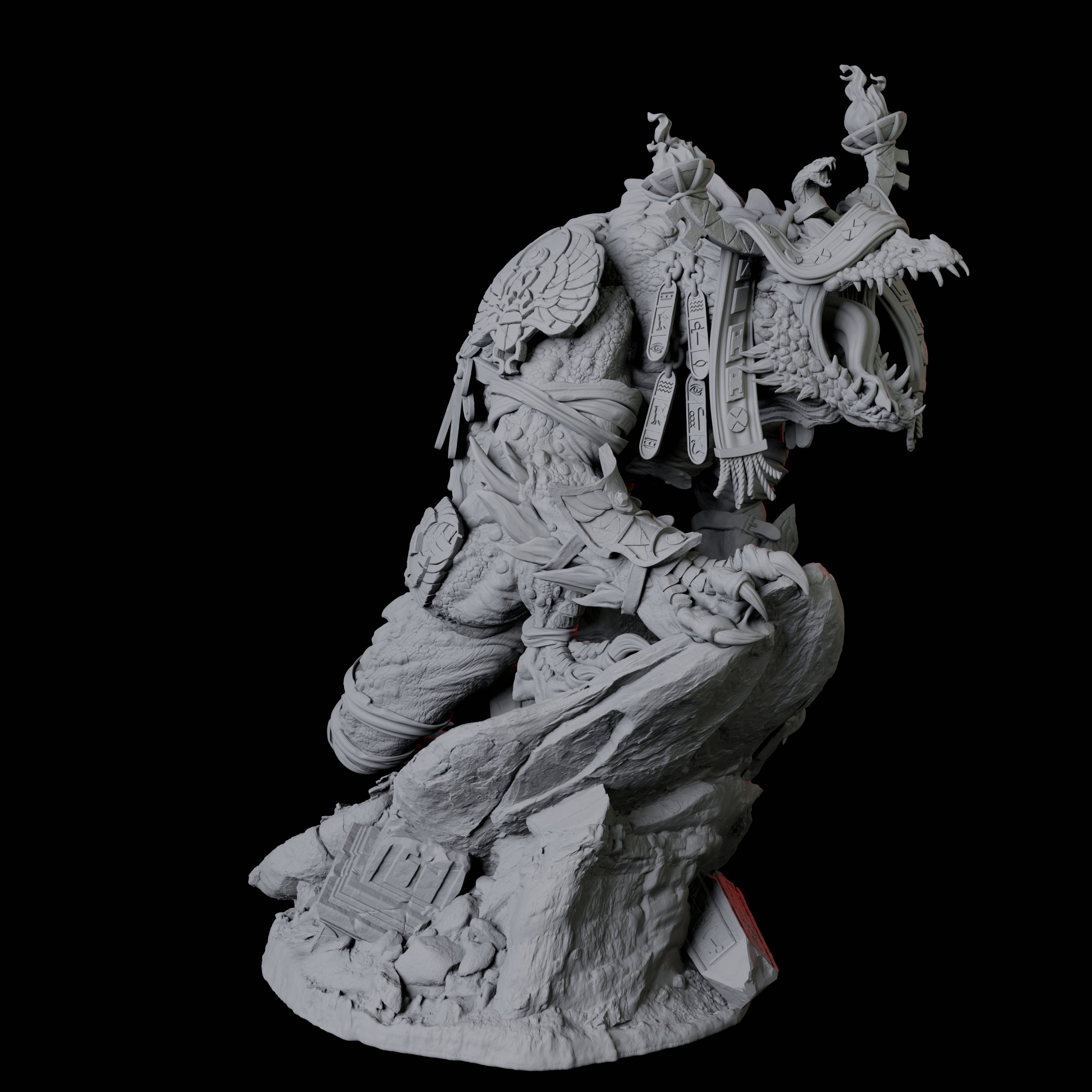 Four Crocodile Lizardfolk Warriors Miniature for Dungeons and Dragons, Pathfinder or other TTRPGs