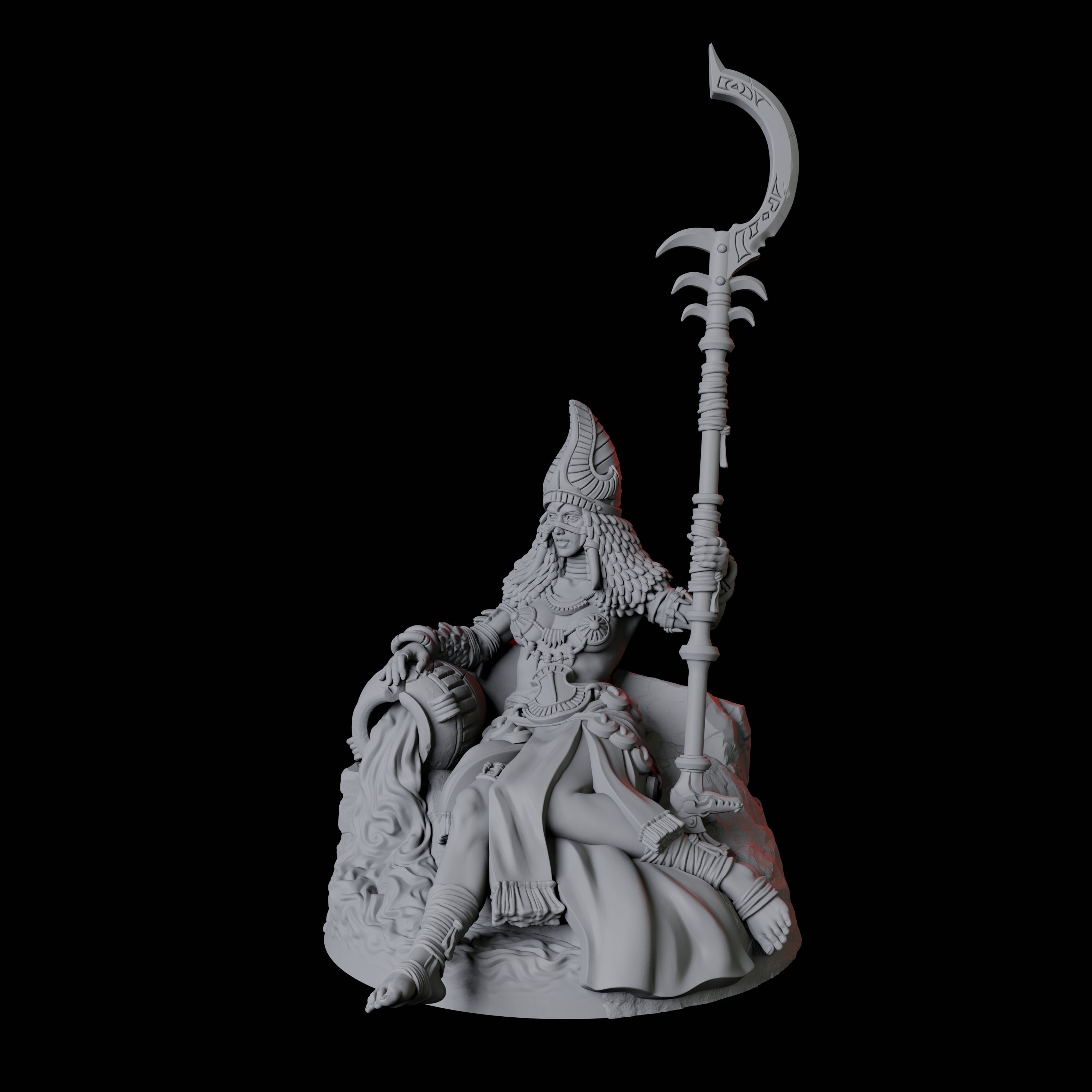 Four Crocodile Priestesses Miniature for Dungeons and Dragons, Pathfinder or other TTRPGs