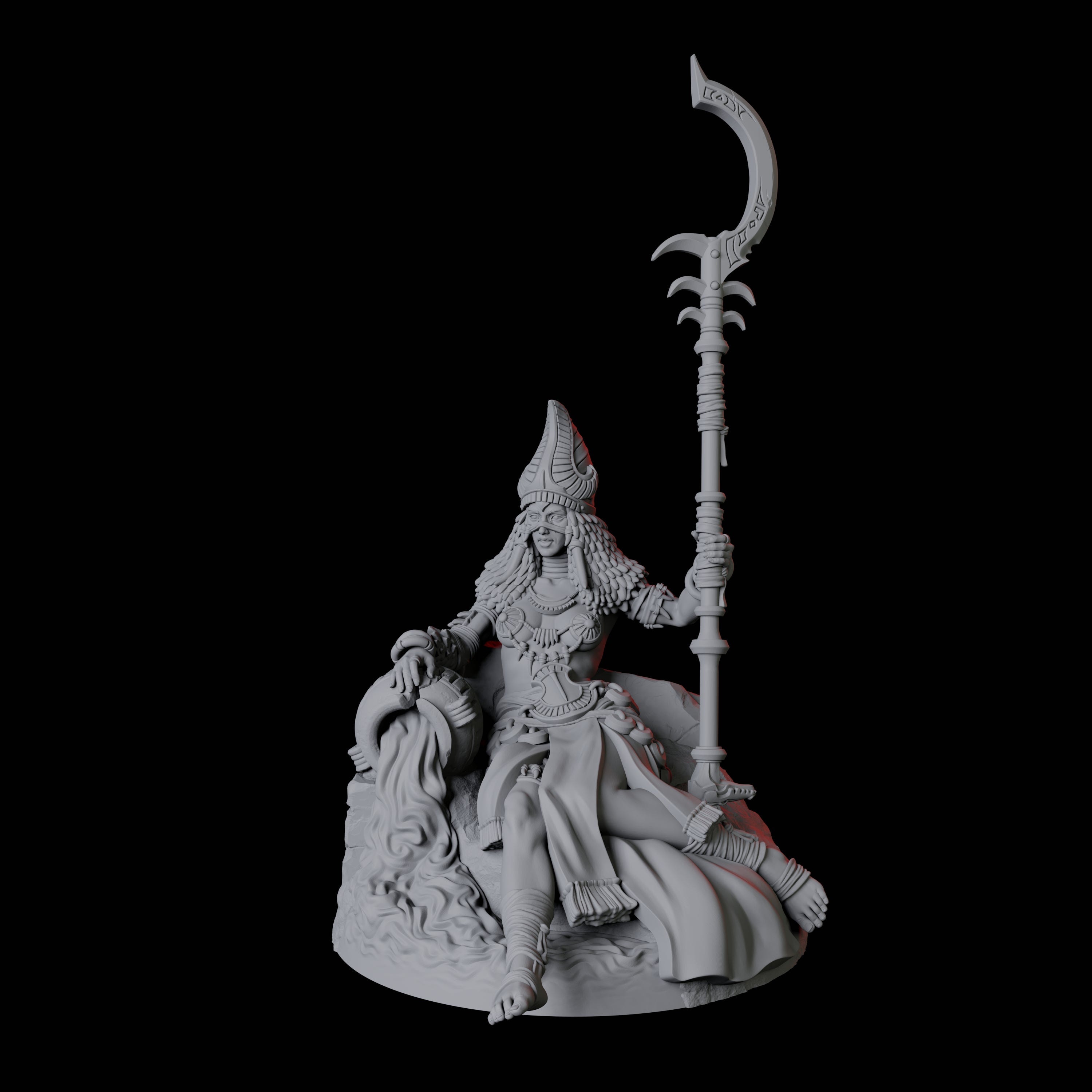 Four Crocodile Priestesses Miniature for Dungeons and Dragons, Pathfinder or other TTRPGs