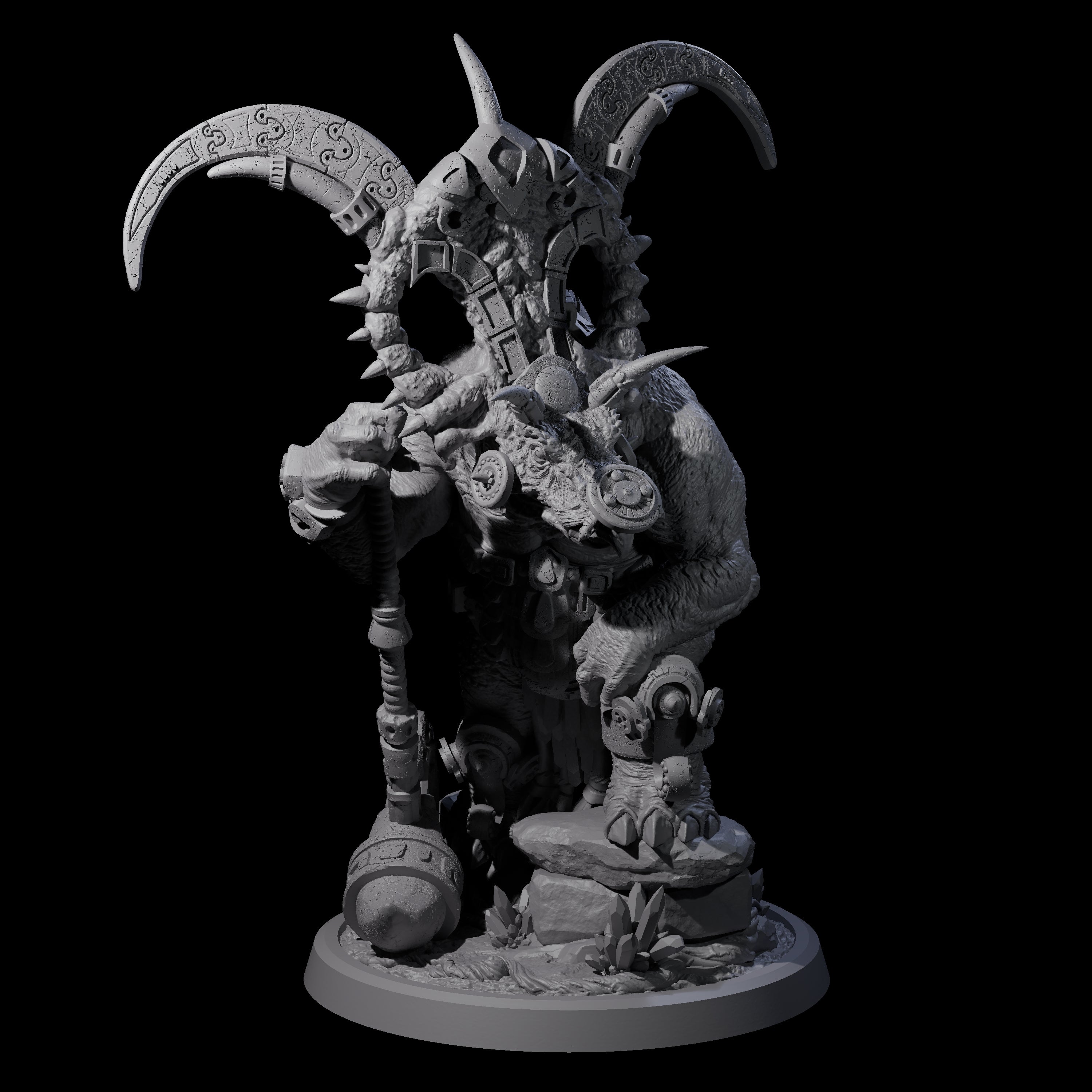 Four Decorated Dinosaur Lizardfolk Warriors Miniature for Dungeons and Dragons, Pathfinder or other TTRPGs