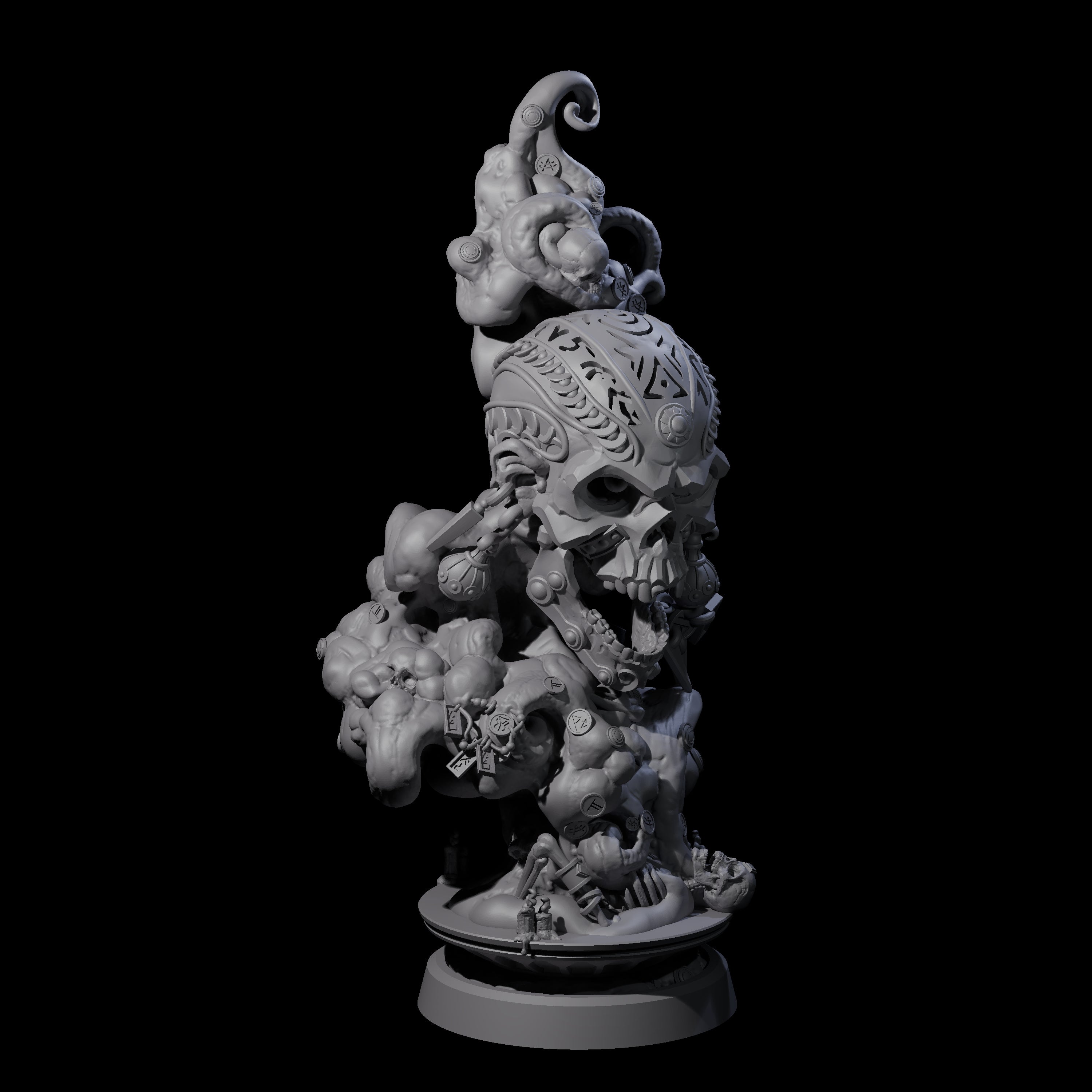 Four Decorated Flameskulls Miniature for Dungeons and Dragons, Pathfinder or other TTRPGs