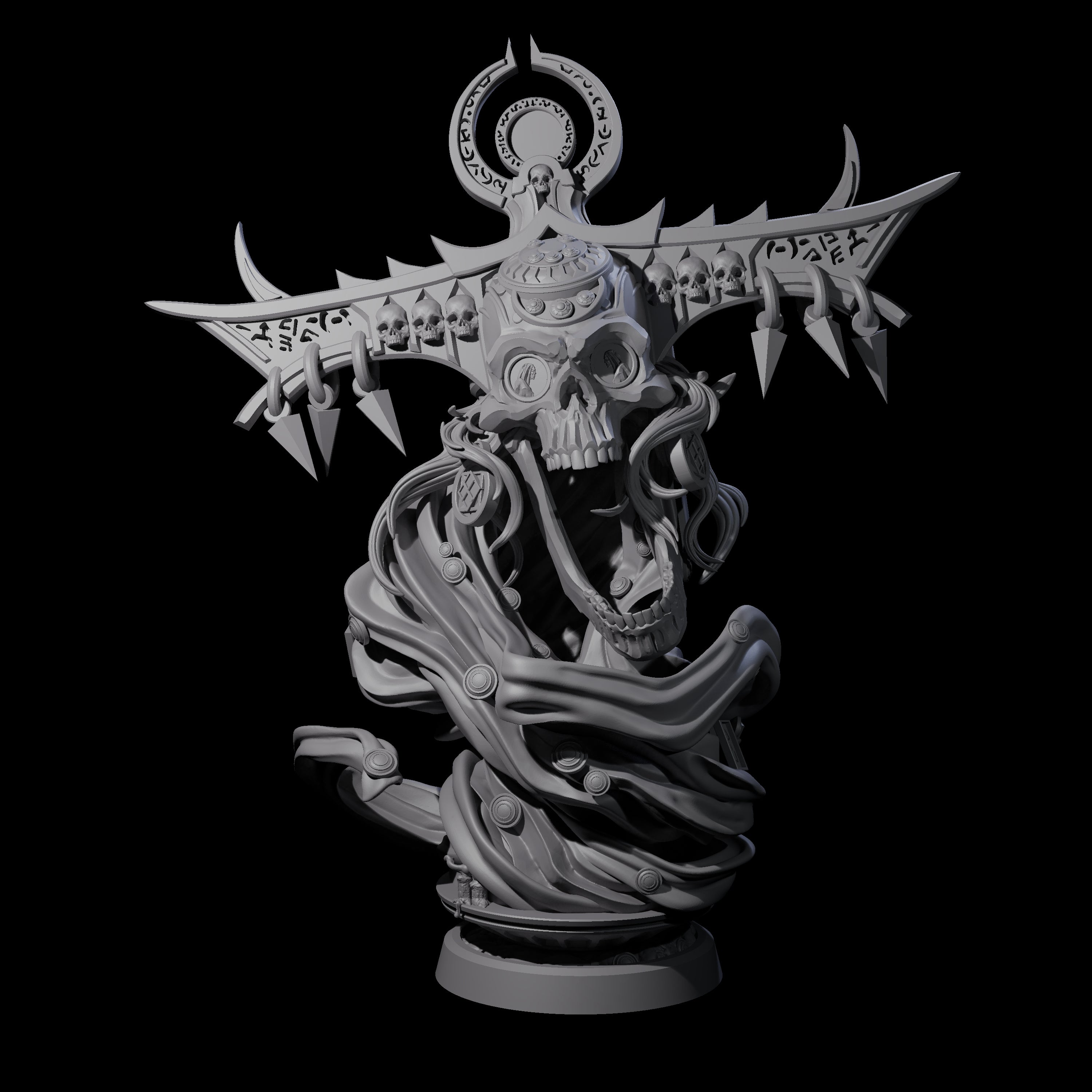 Four Decorated Flameskulls Miniature for Dungeons and Dragons, Pathfinder or other TTRPGs