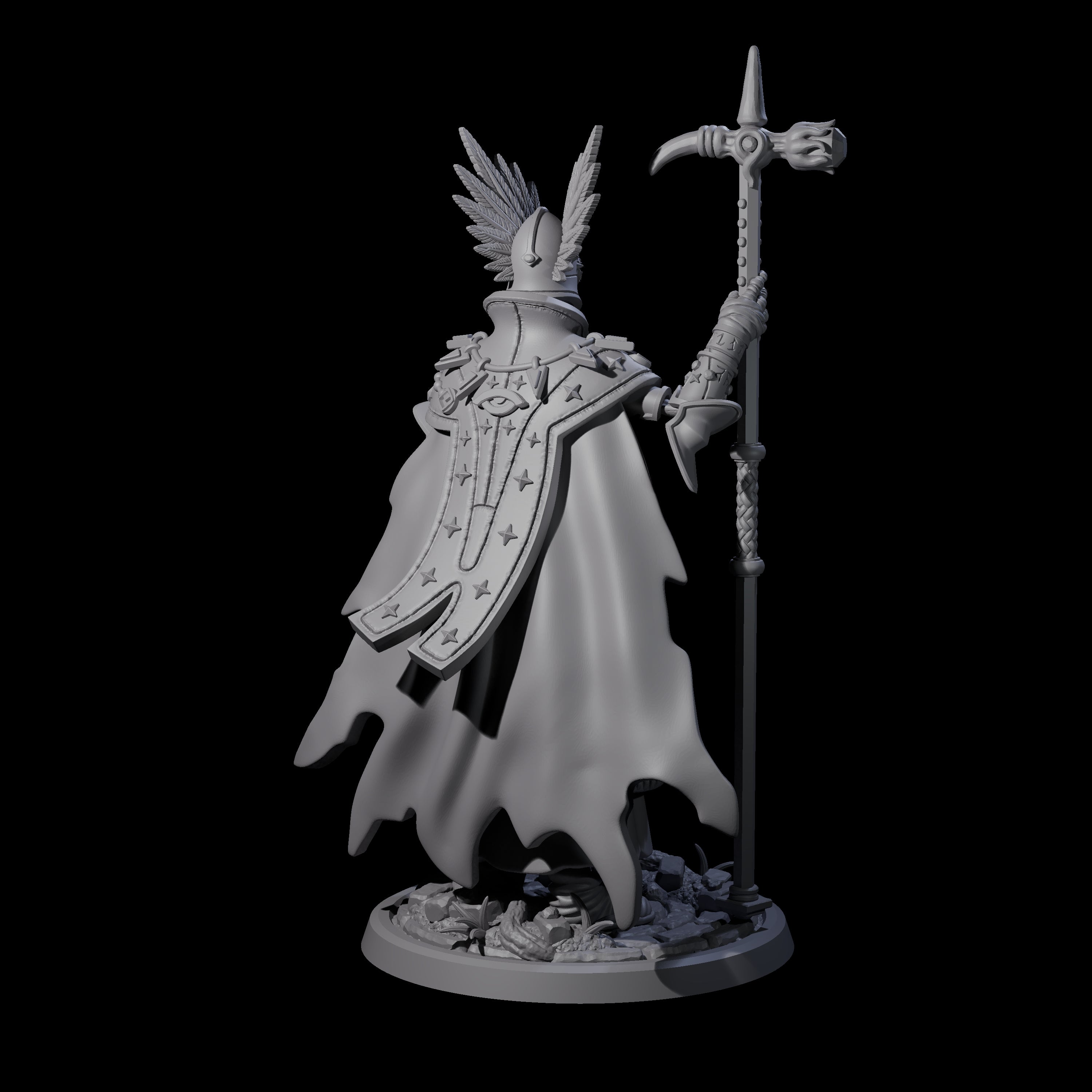 Four Decorated Skeleton Guards Miniature for Dungeons and Dragons, Pathfinder or other TTRPGs