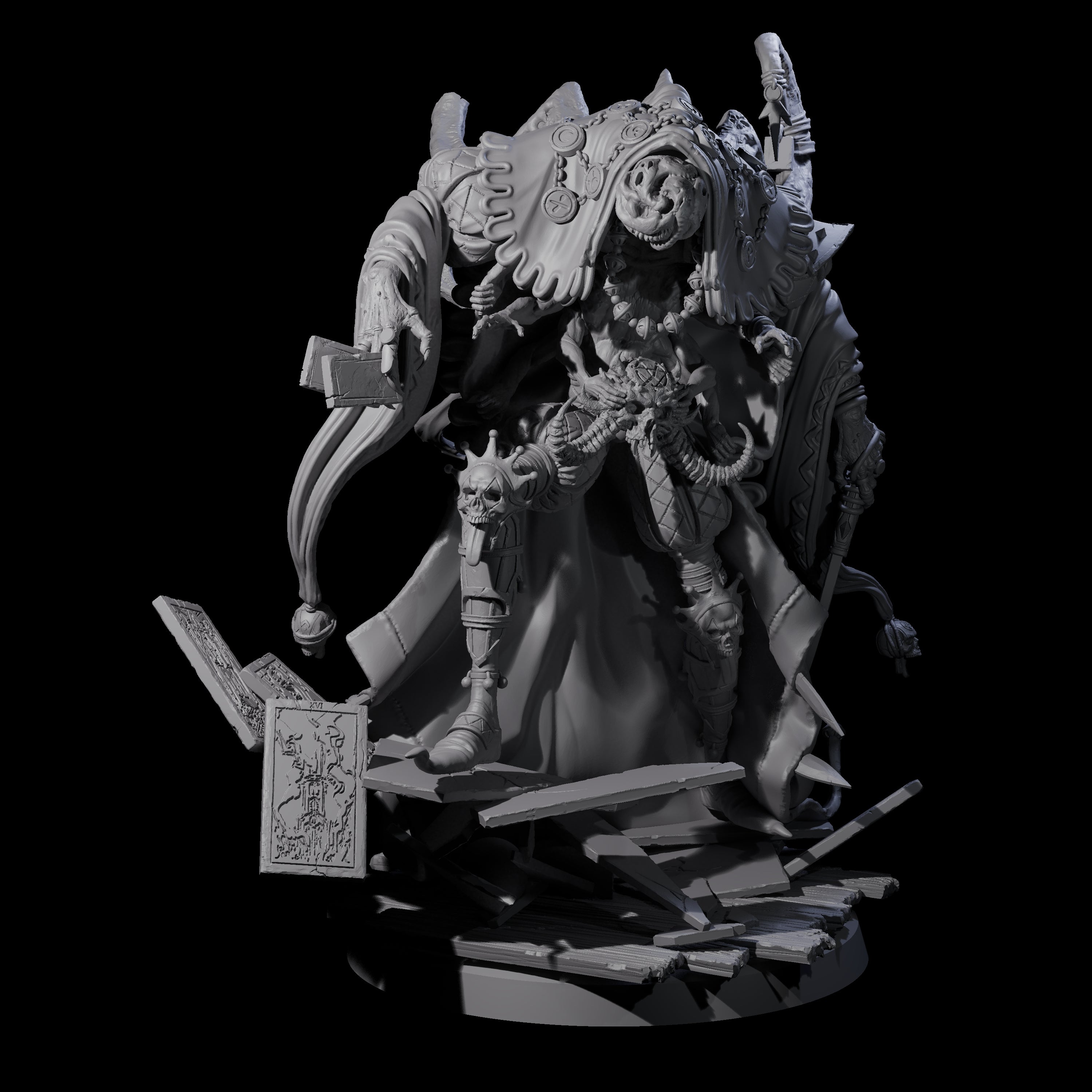 Four Deformed Mind Flayer Arcanists Miniature for Dungeons and Dragons, Pathfinder or other TTRPGs