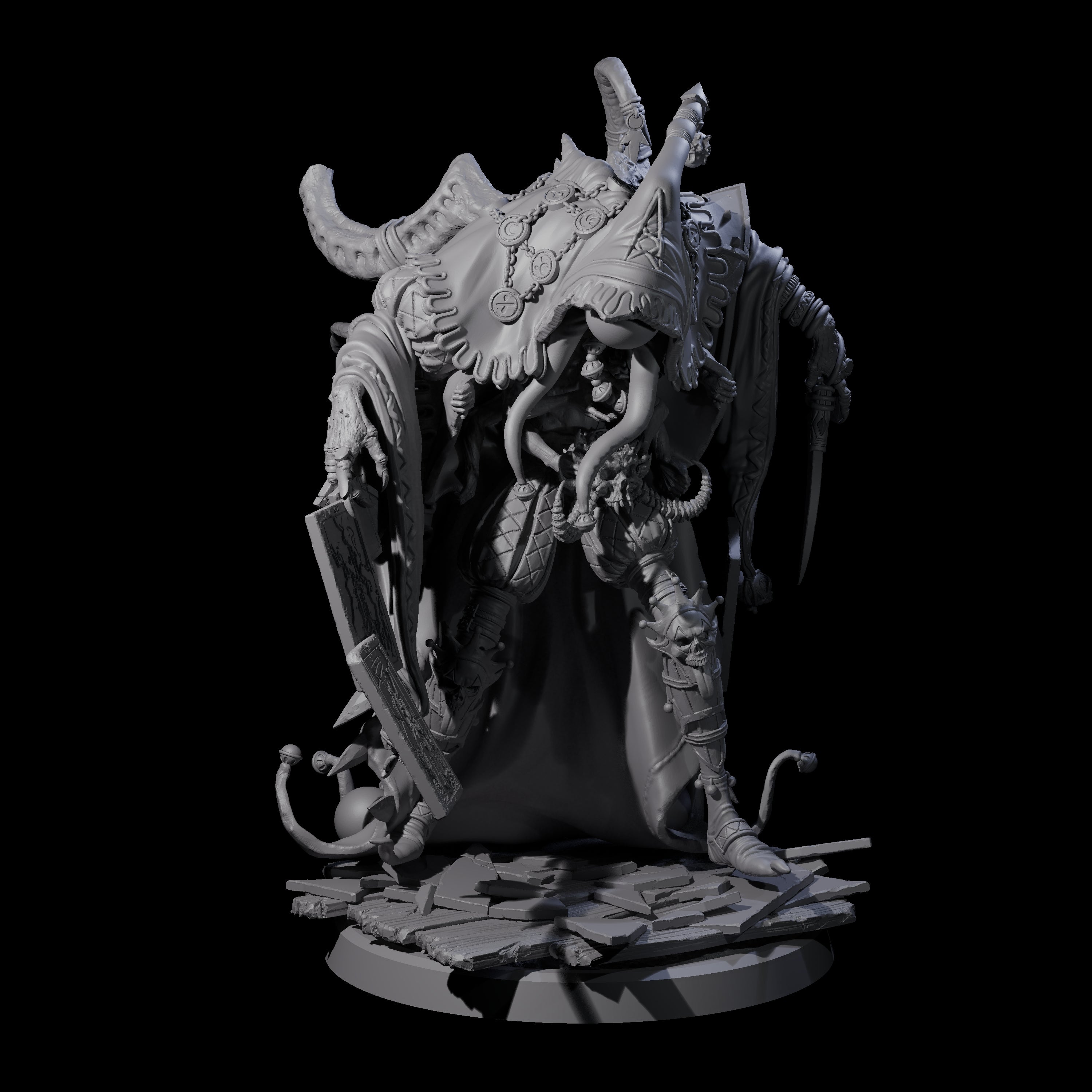 Four Deformed Mind Flayer Arcanists Miniature for Dungeons and Dragons, Pathfinder or other TTRPGs
