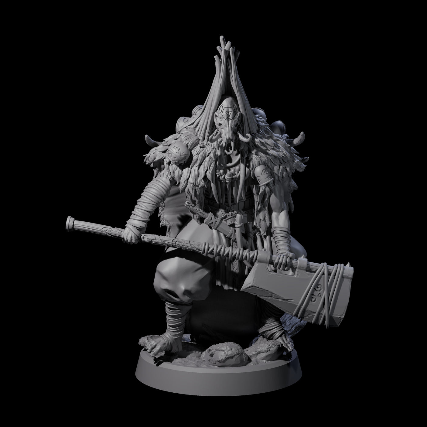 Four Deranged Pagan Cultists Miniature for Dungeons and Dragons, Pathfinder or other TTRPGs