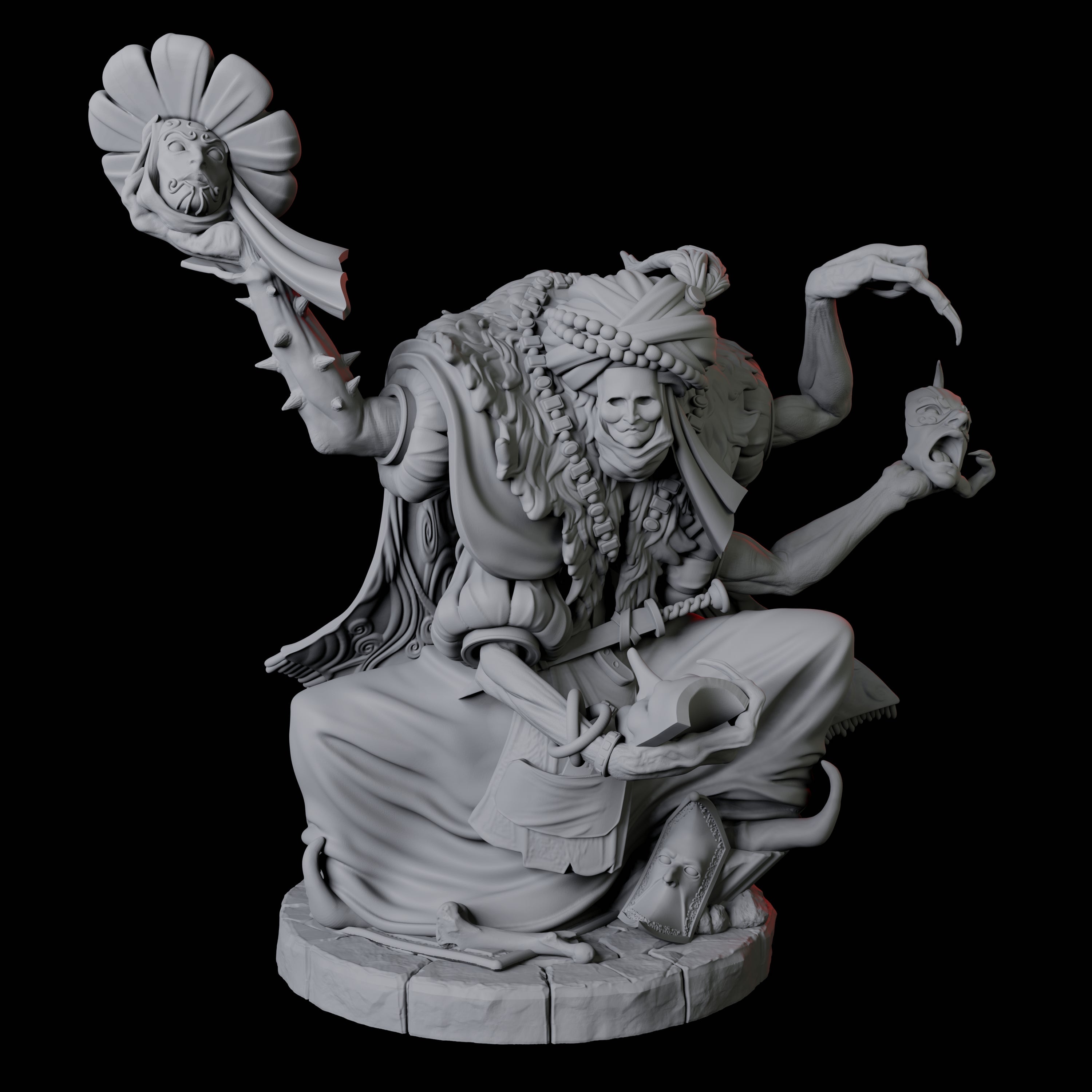 Four Disguised Quelaunts Miniature for Dungeons and Dragons, Pathfinder or other TTRPGs