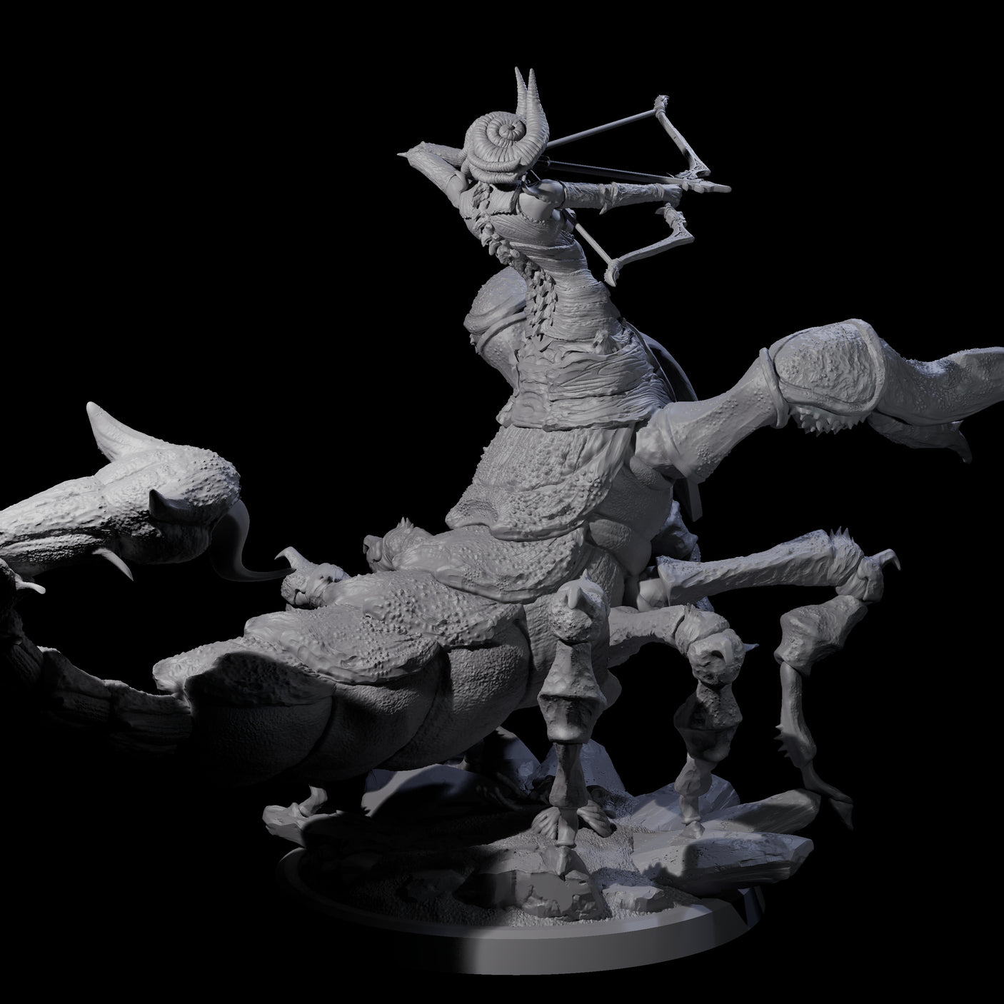 Four Enchanting Scorpion Driders Miniature for Dungeons and Dragons, Pathfinder or other TTRPGs