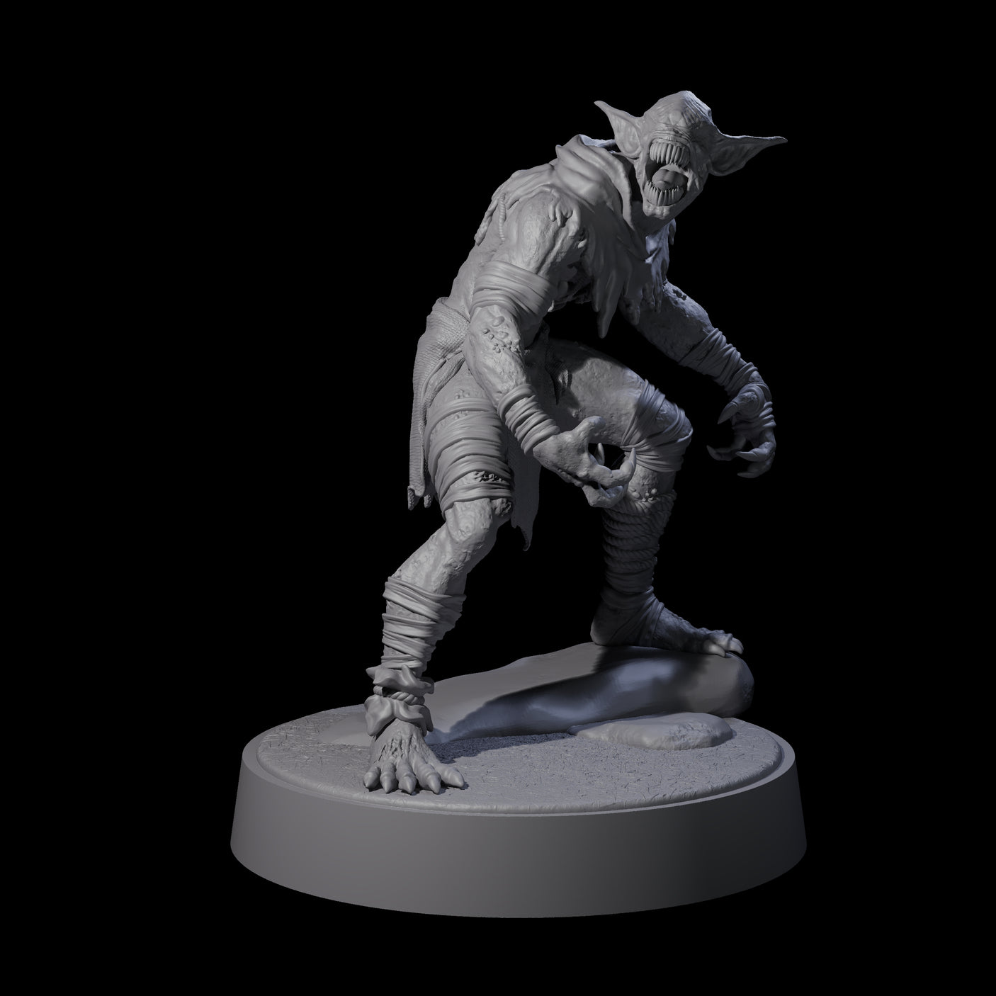 Four Eyeless Morlock Wretches Miniature for Dungeons and Dragons, Pathfinder or other TTRPGs