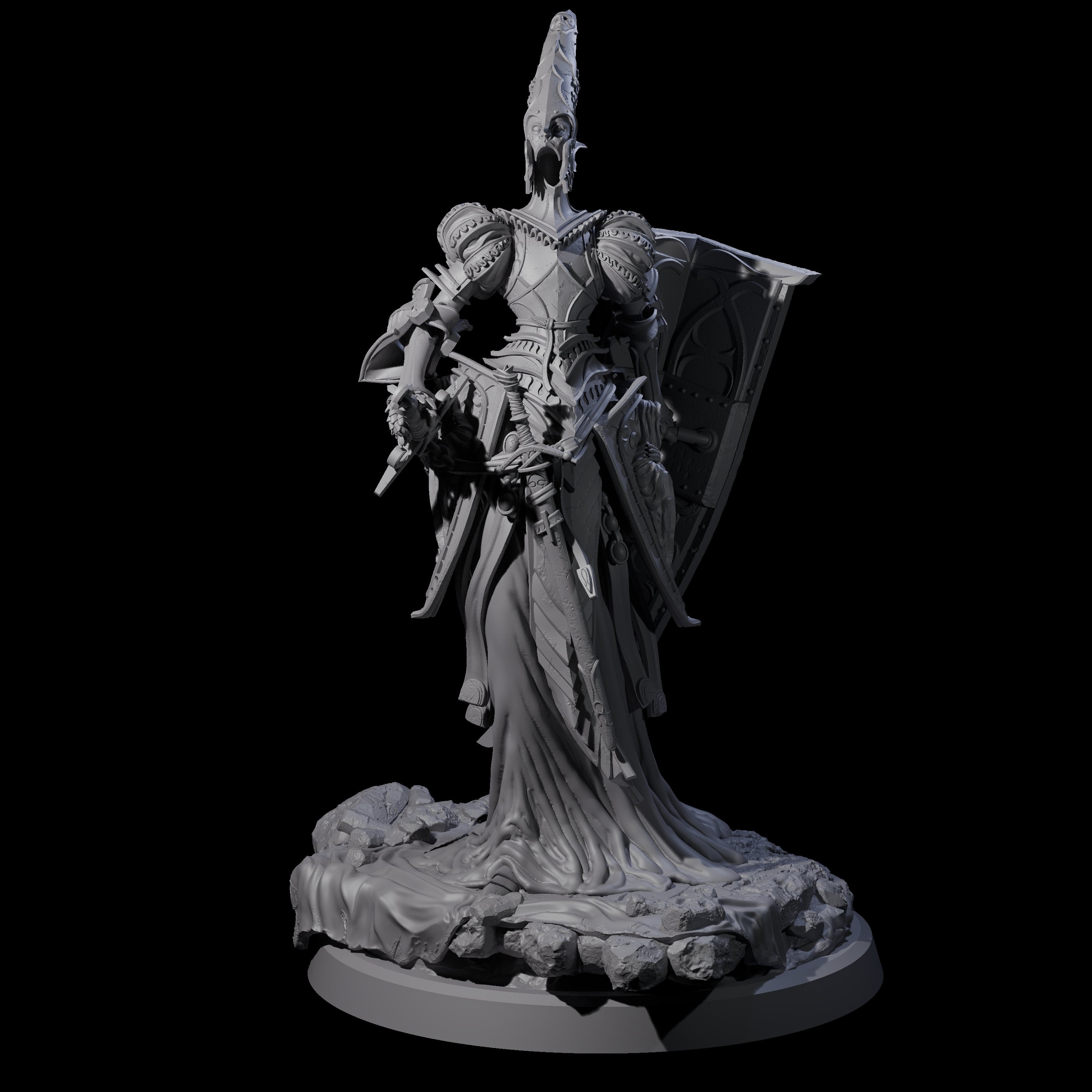 Four Fallen Aasimar Paladins Miniature for Dungeons and Dragons, Pathfinder or other TTRPGs