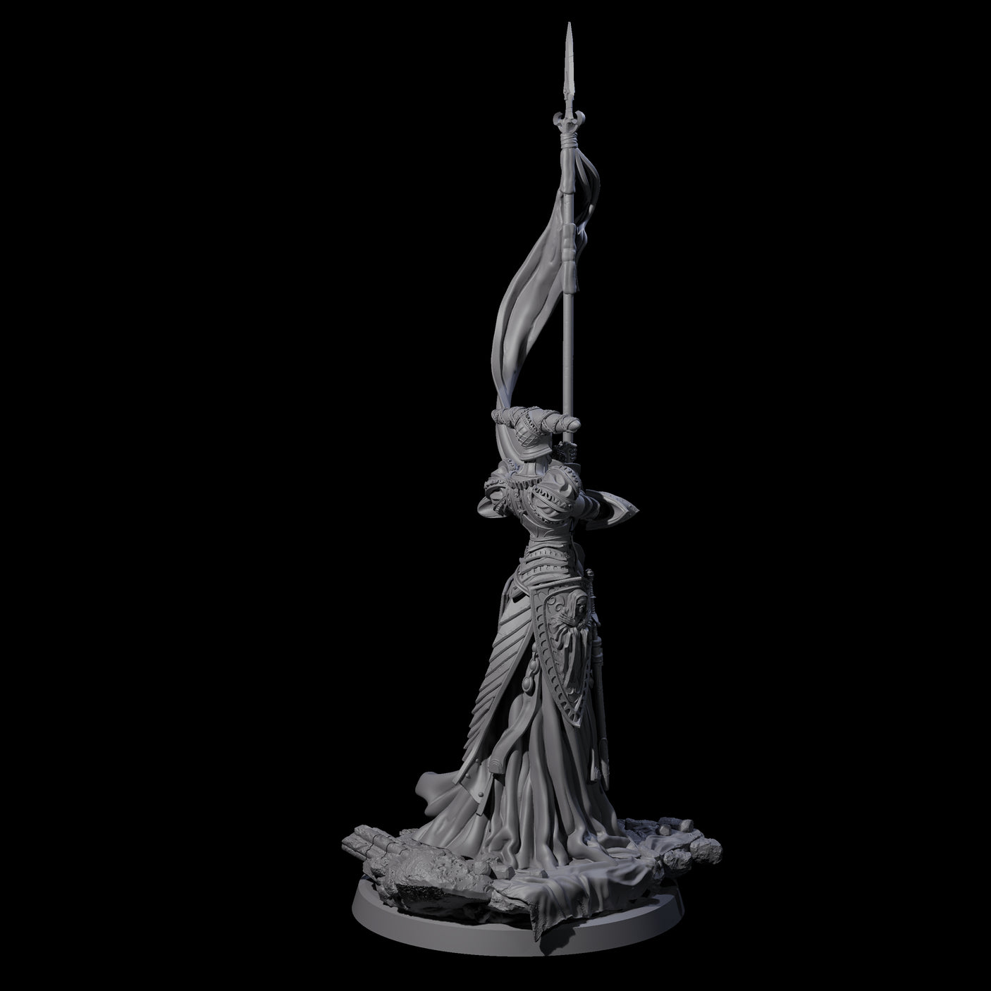 Four Fallen Aasimar Paladins Miniature for Dungeons and Dragons, Pathfinder or other TTRPGs