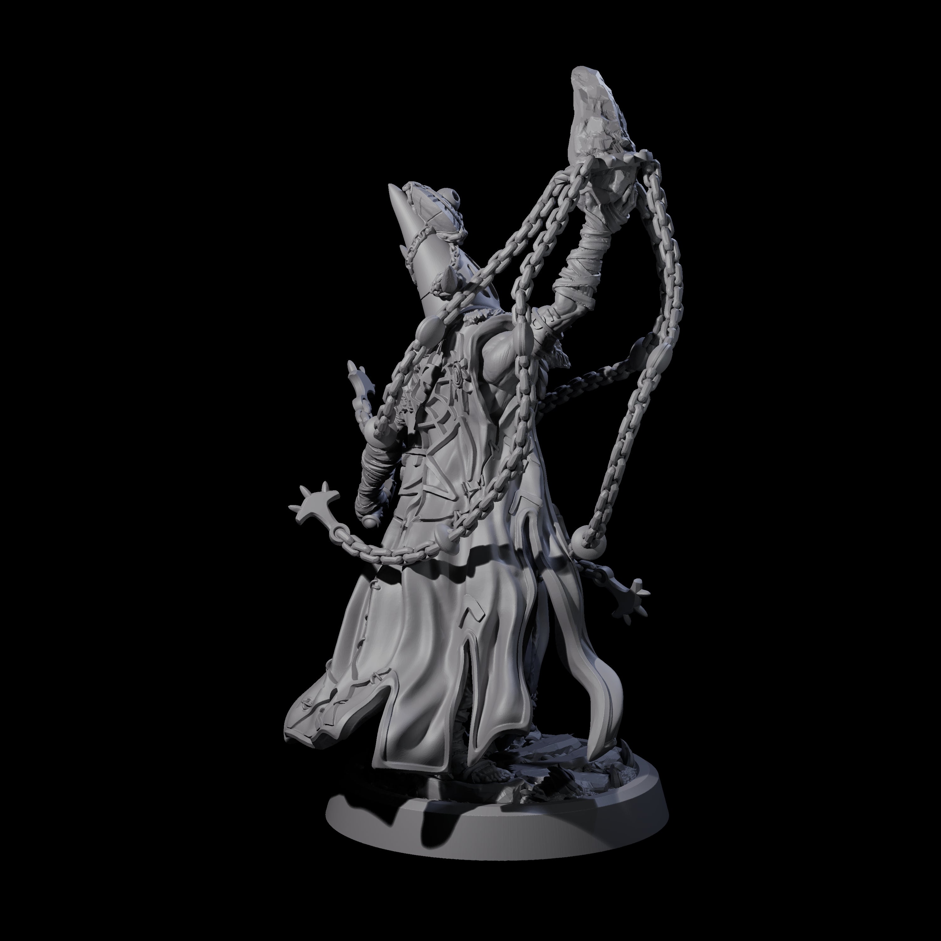 Four Fanatical Orcales Miniature for Dungeons and Dragons, Pathfinder or other TTRPGs