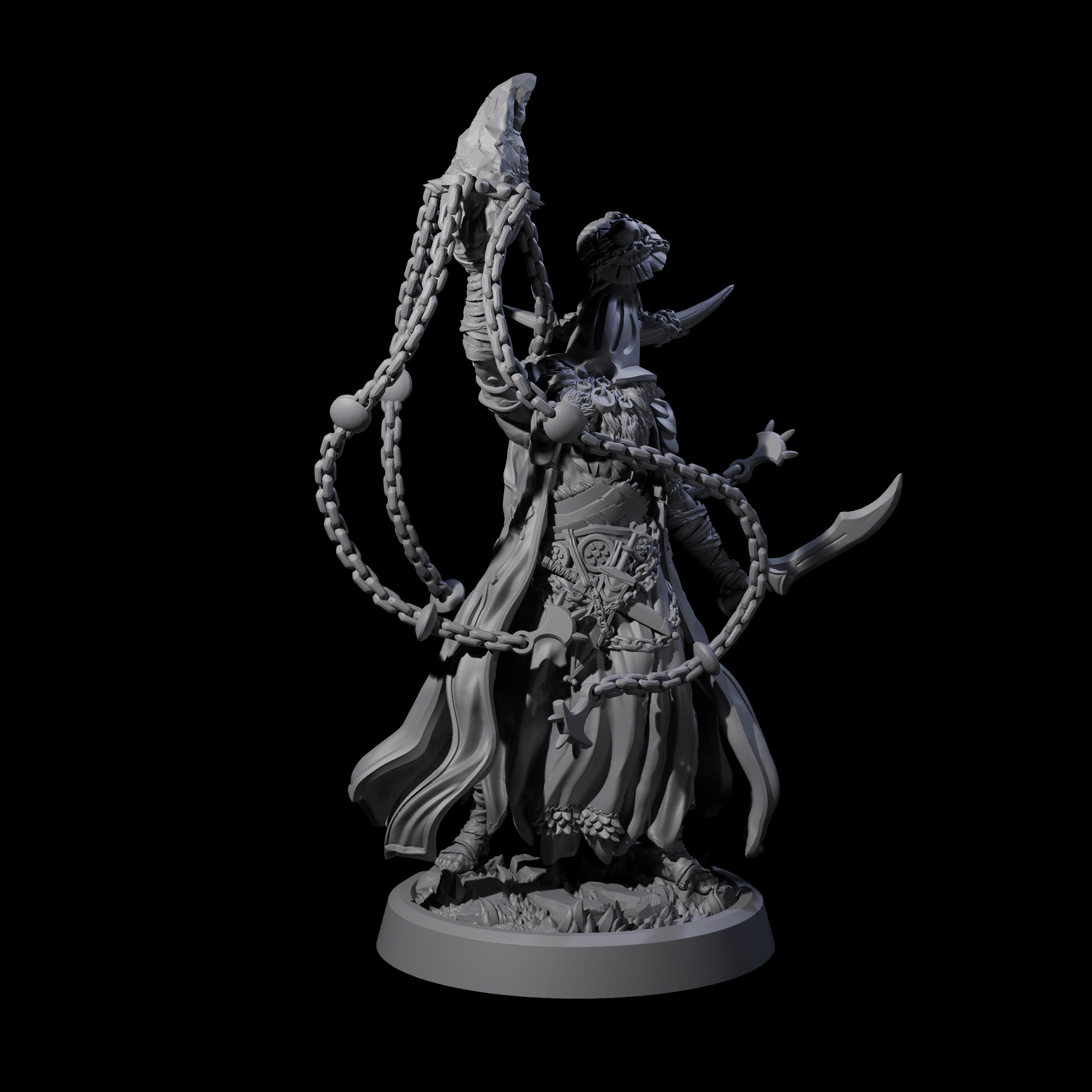 Four Fanatical Orcales Miniature for Dungeons and Dragons, Pathfinder or other TTRPGs