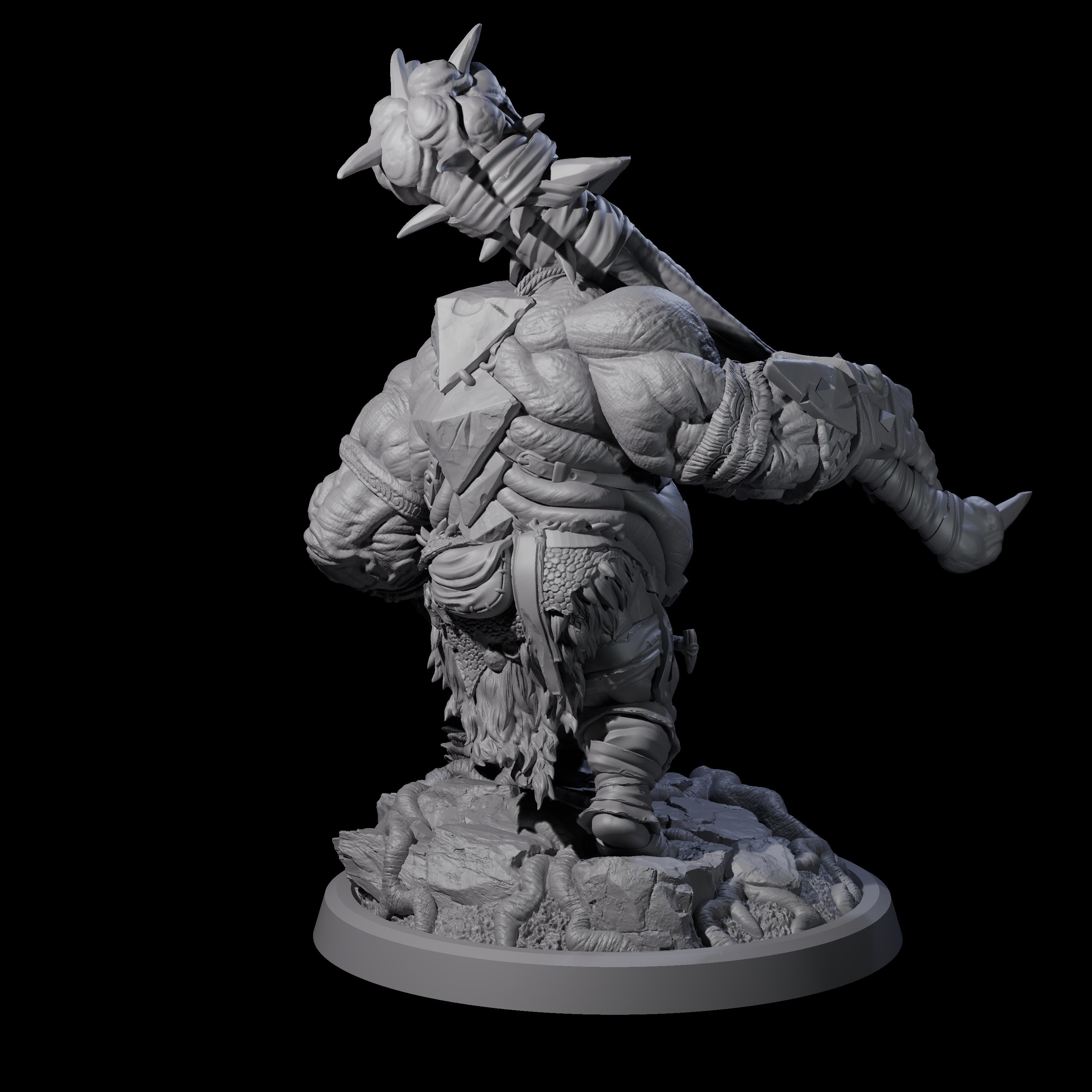 Four Fetid Hulking Ogres Miniature for Dungeons and Dragons, Pathfinder or other TTRPGs
