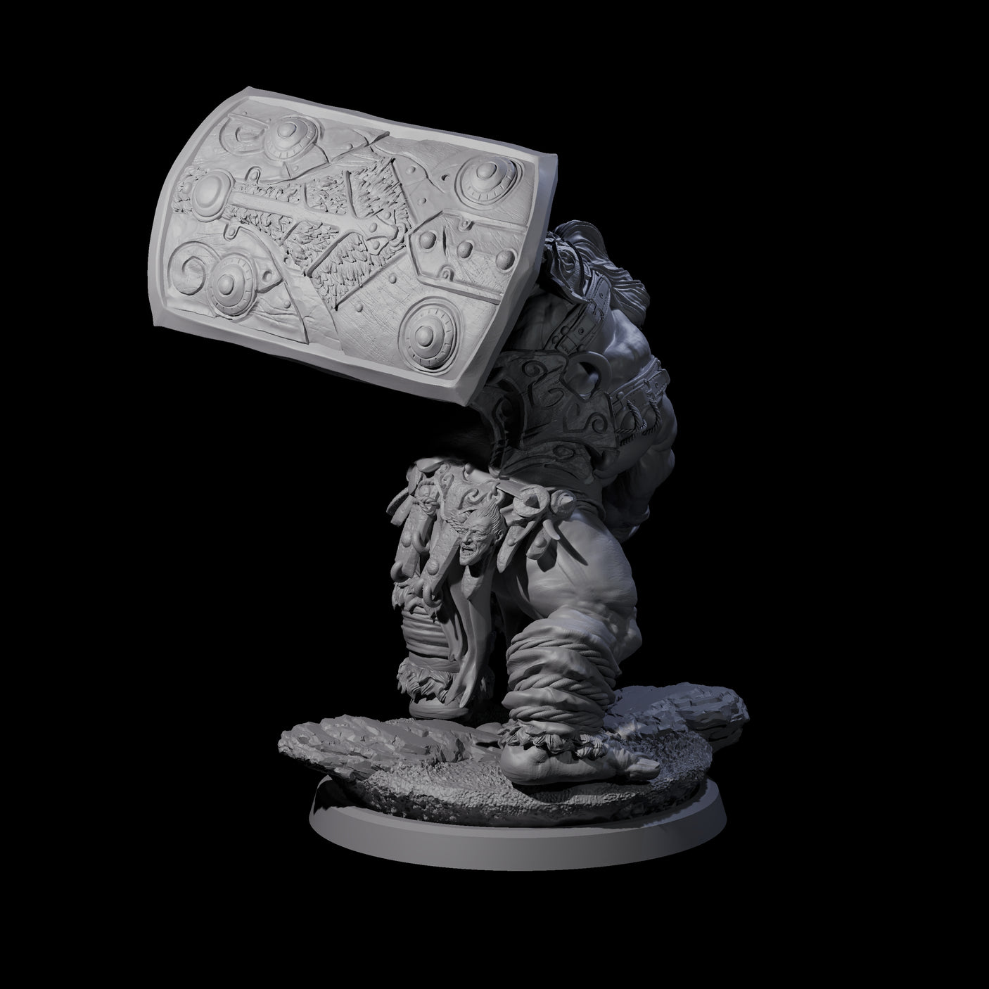 Four Fierce Cave Ogres Miniature for Dungeons and Dragons, Pathfinder or other TTRPGs