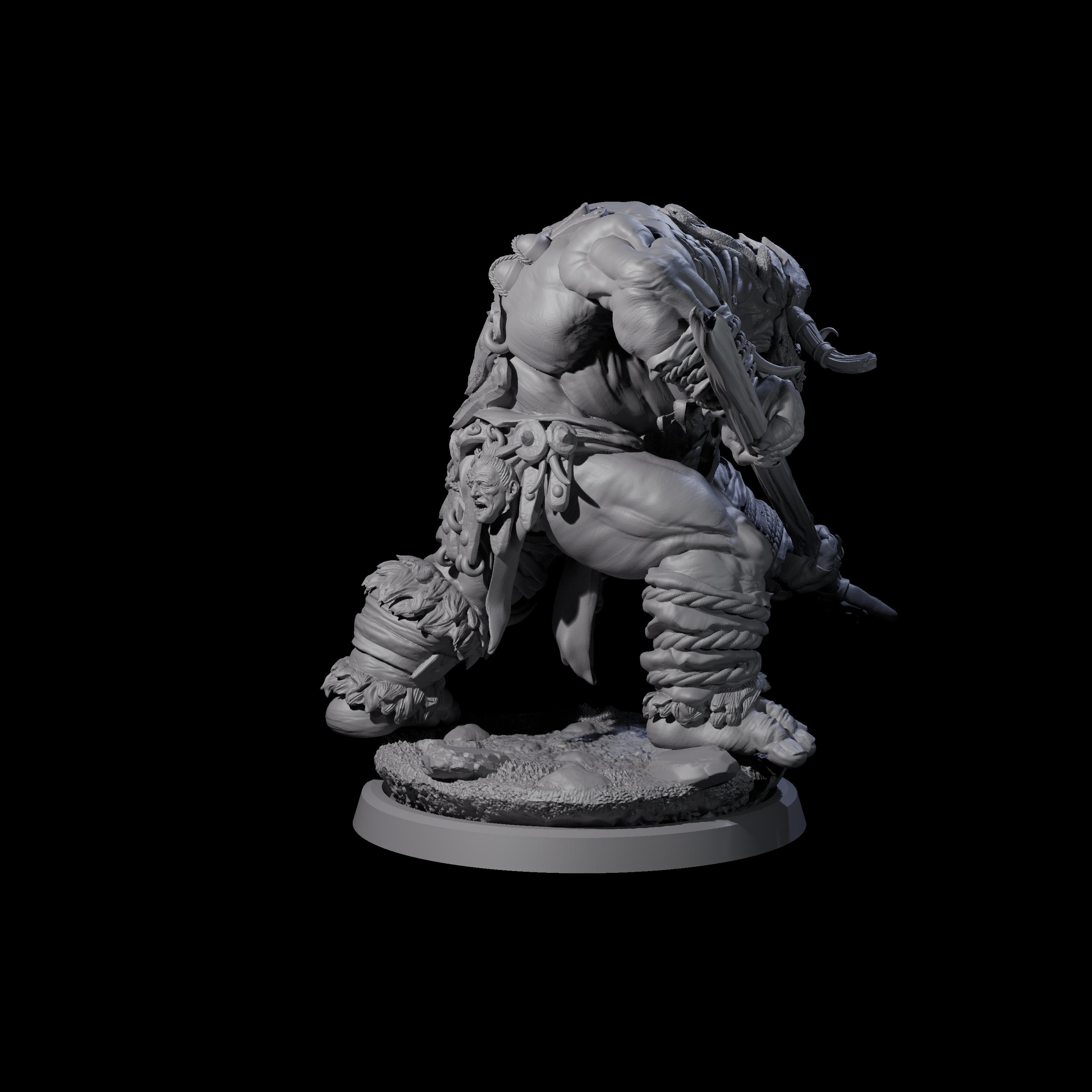 Four Fierce Cave Ogres Miniature for Dungeons and Dragons, Pathfinder or other TTRPGs