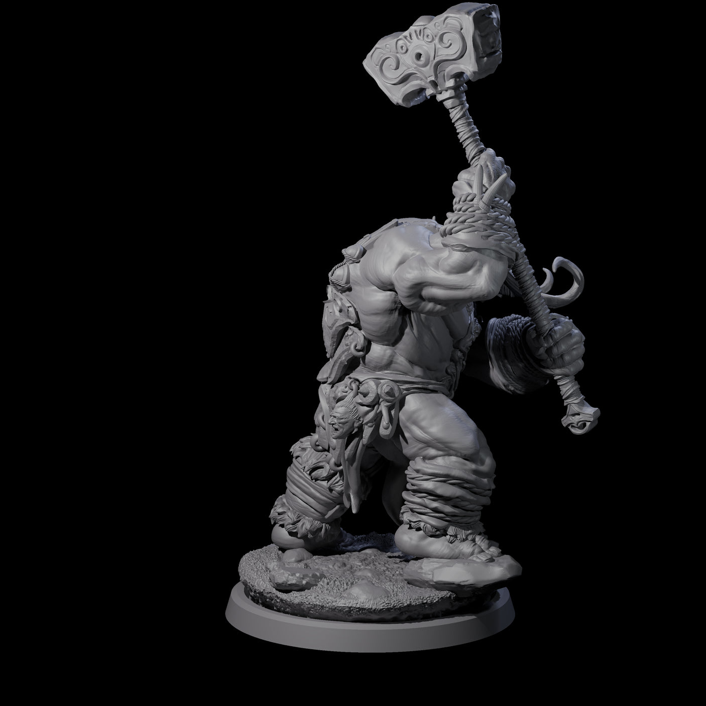 Four Fierce Cave Ogres Miniature for Dungeons and Dragons, Pathfinder or other TTRPGs