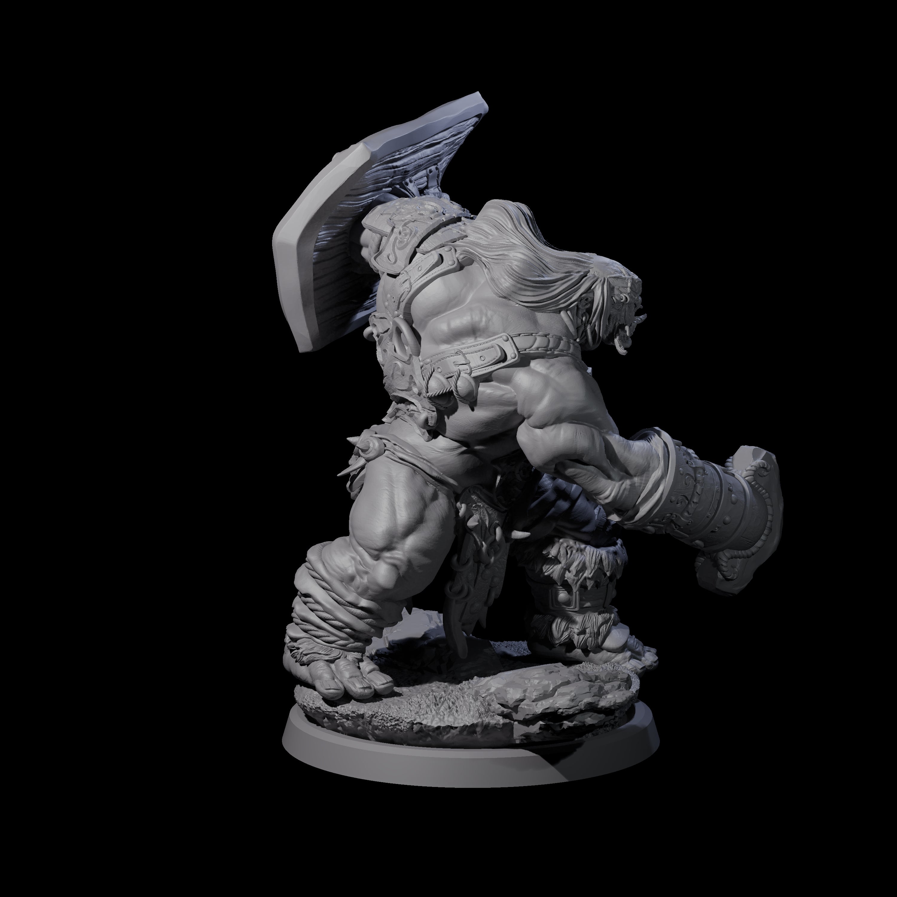 Four Fierce Cave Ogres Miniature for Dungeons and Dragons, Pathfinder or other TTRPGs